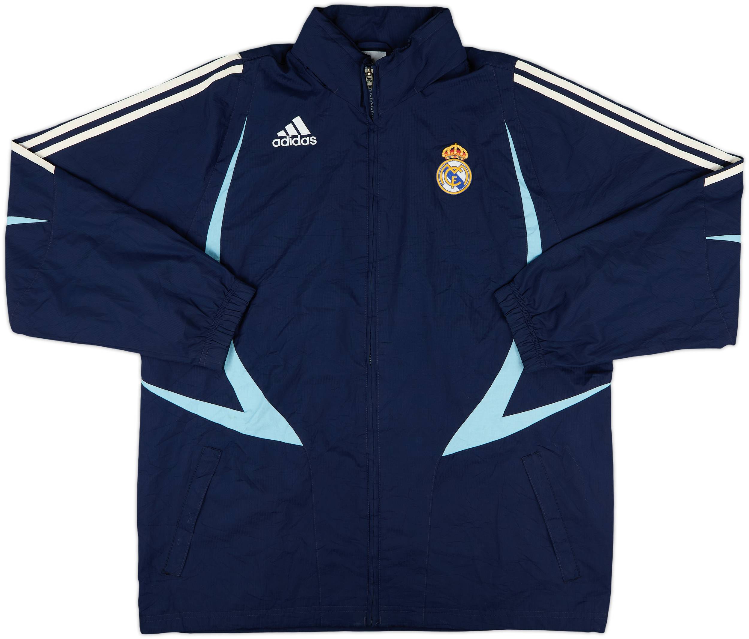 2007-08 Real Madrid adidas Hooded Rain Jacket - 8/10 - (L)