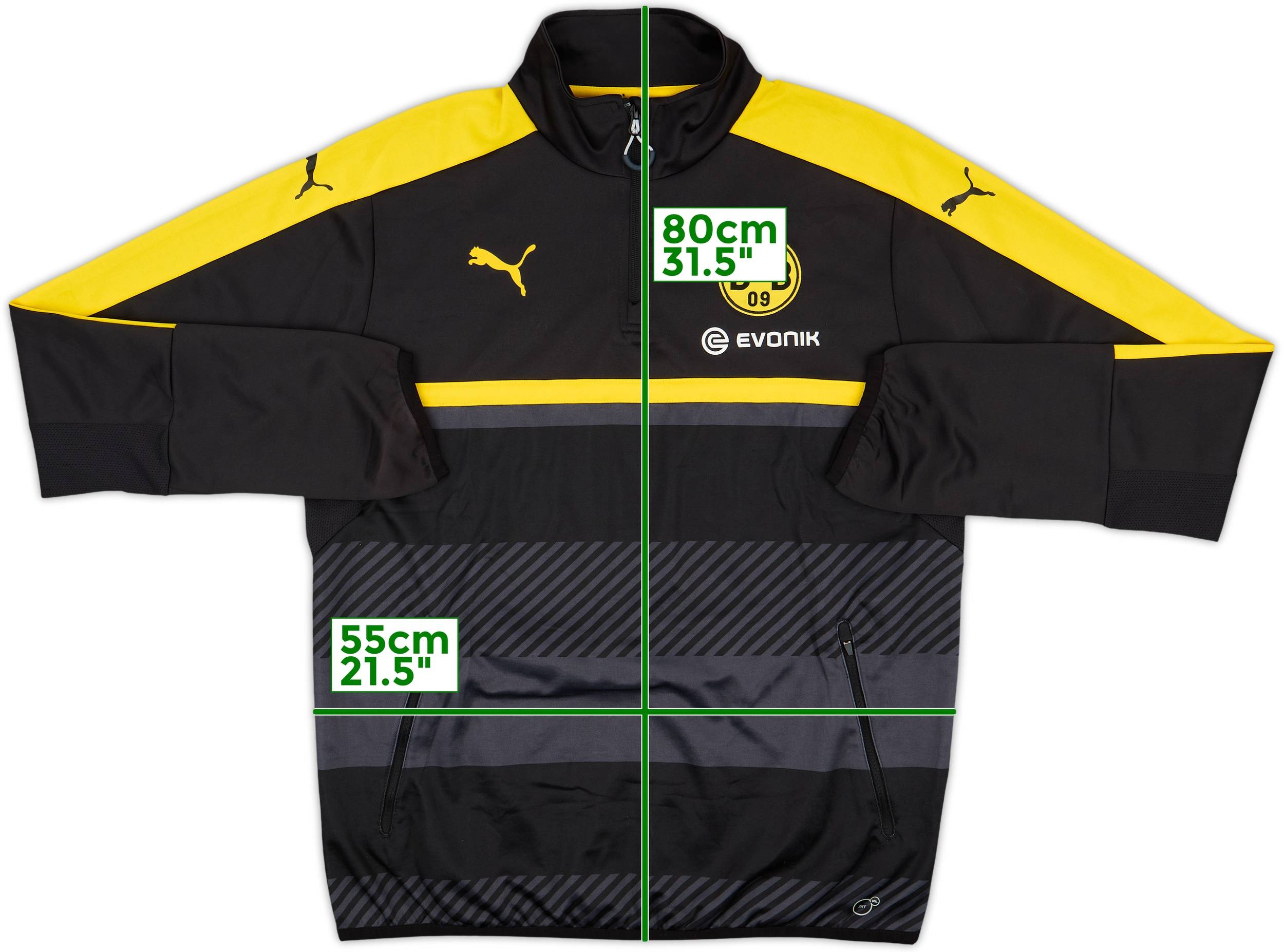 Puma Borussia Dortmund ハーフジップウェア上下 2014-15 Borussia Dortmund Puma 1/4 Zip Training Top - 9/10 - (L)