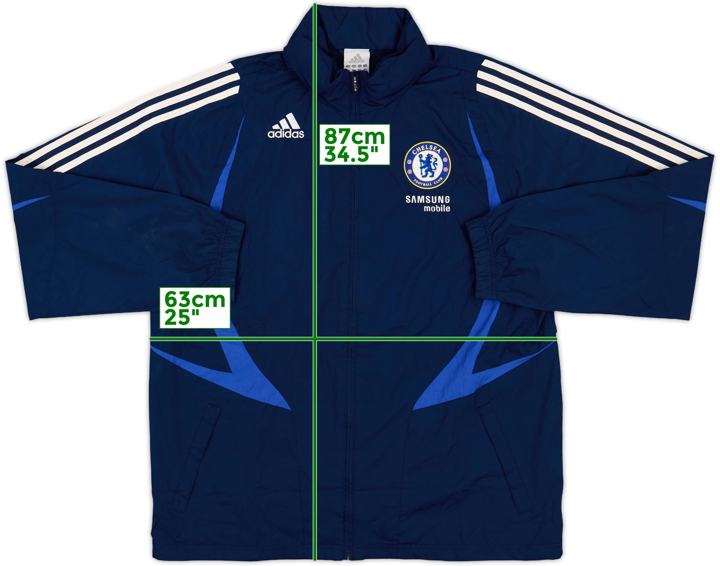 2007-08 Chelsea adidas Hooded Rain Jacket - 9/10 - (L)