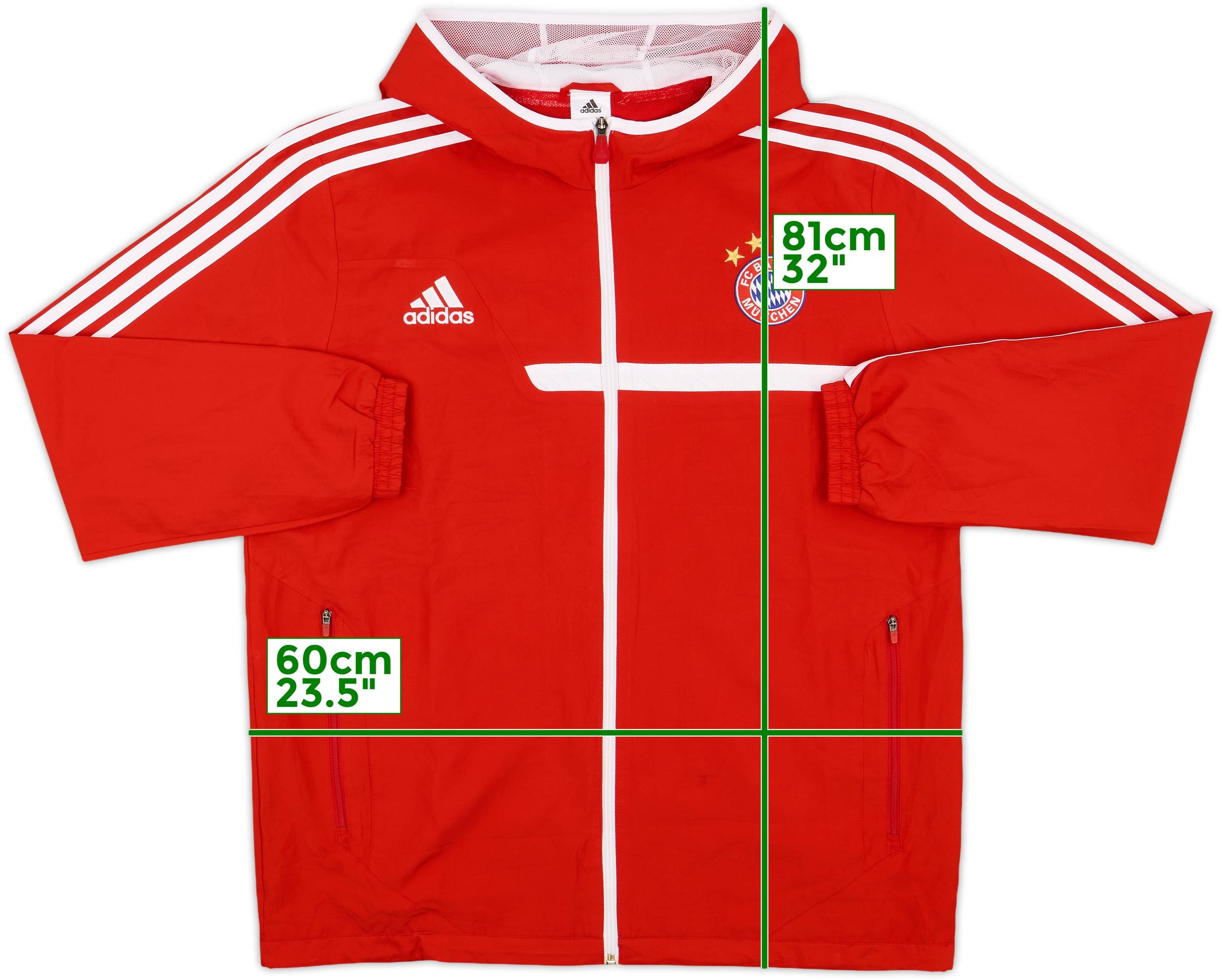 adidas FC Bayern München ジャージ Lサイズ 2013-14 Bayern Munich adidas Hooded Track Jacket - 9/10 - (L/XL)