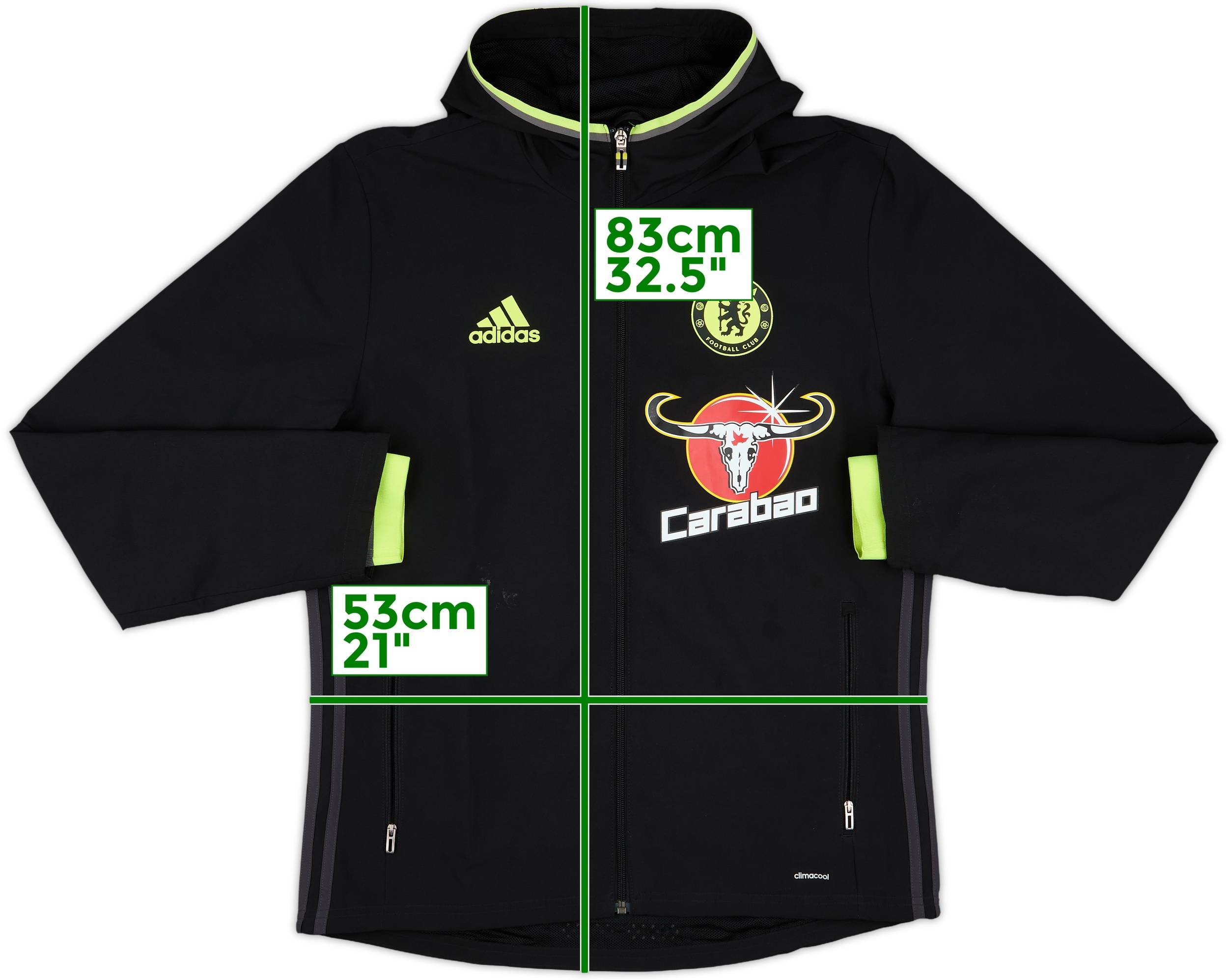 Chelsea adidas ジャージ 2016-17 Chelsea adidas Hooded Track Jacket - 8/10 - (M)