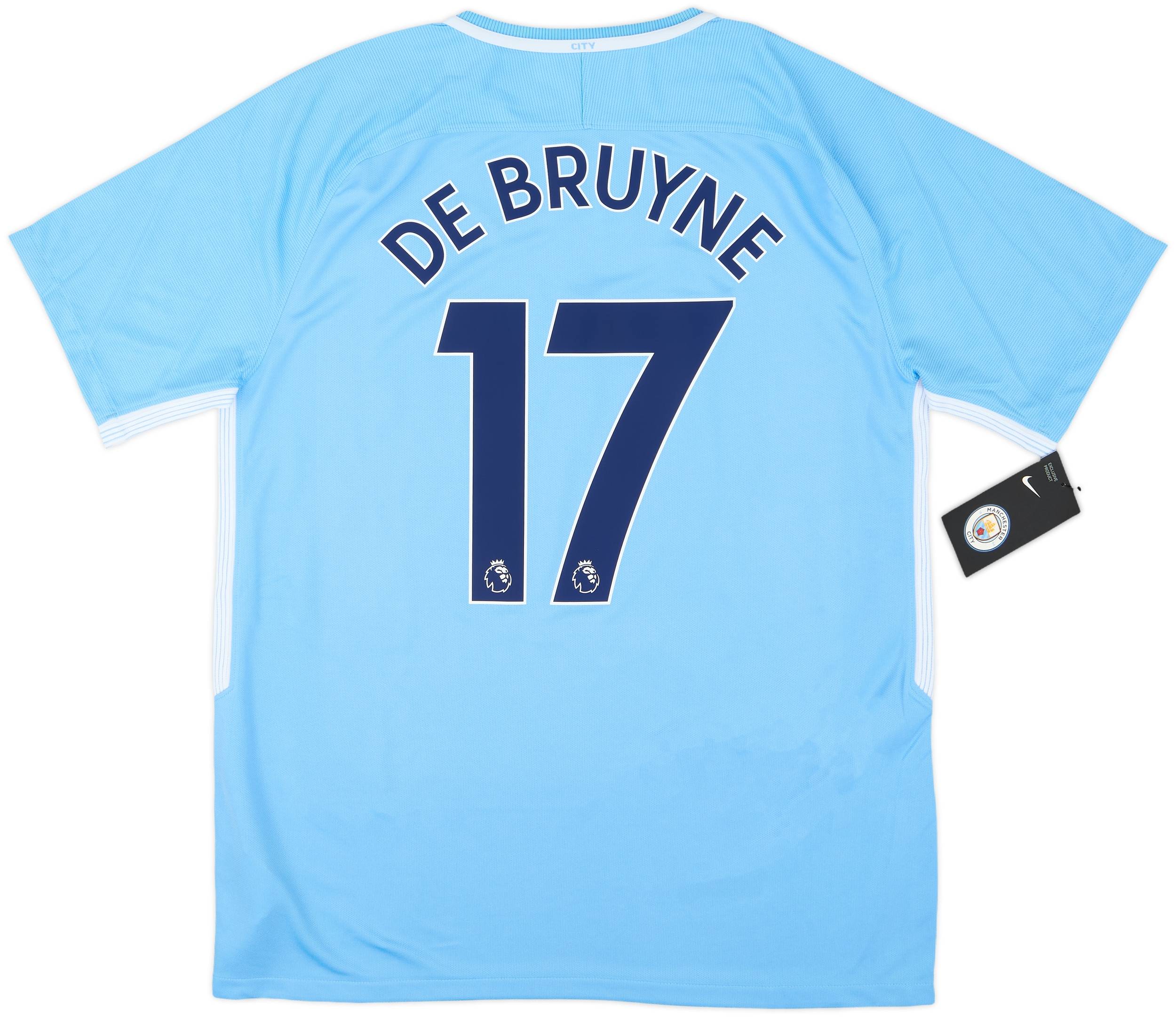 Nike Manchester City DE BRUYNE 17 シャツ 2017-18 Manchester City Home Shirt De Bruyne #17 (L)