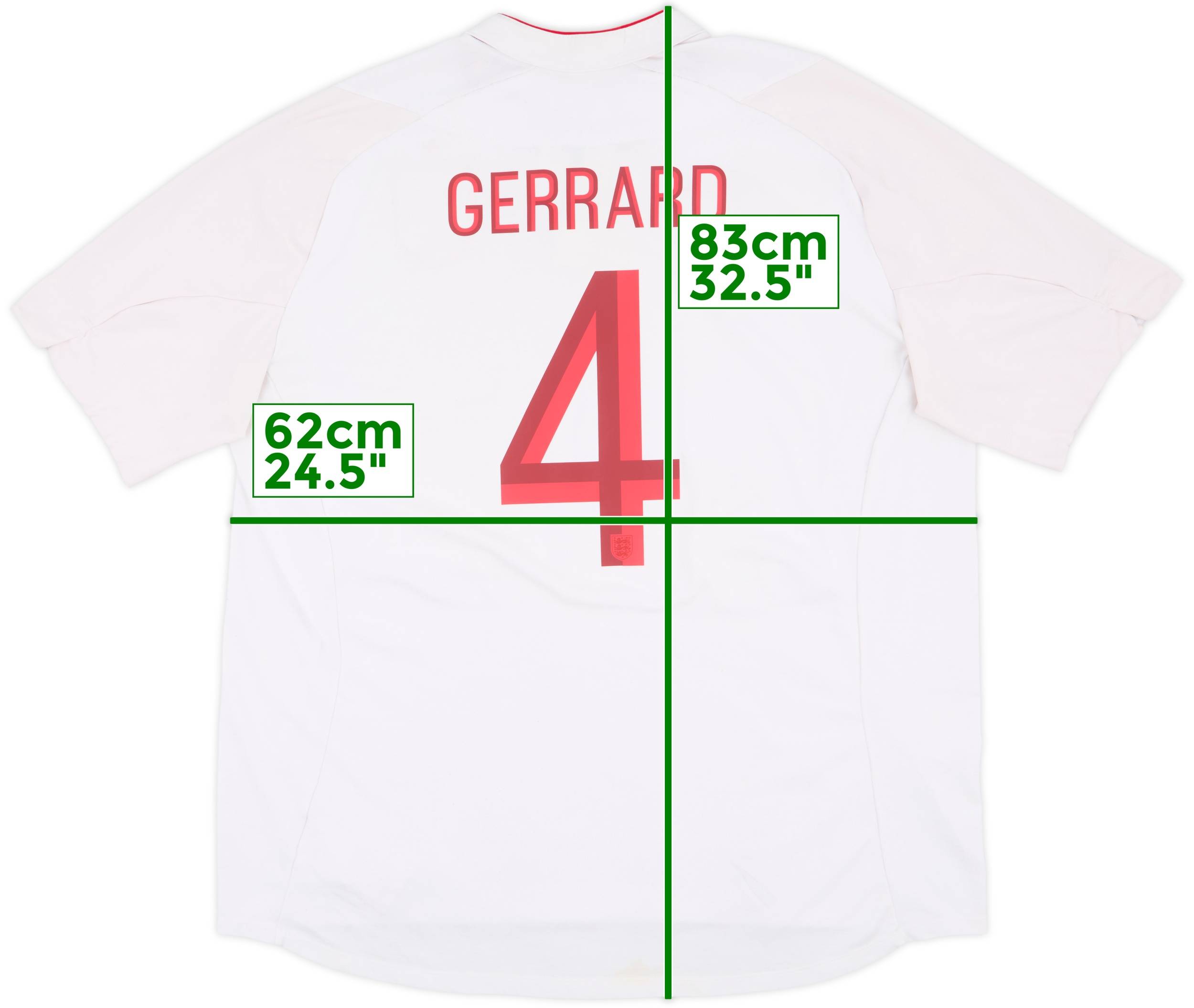 2012-13 England Home Shirt Gerrard #4 - 8/10 - (3XL)