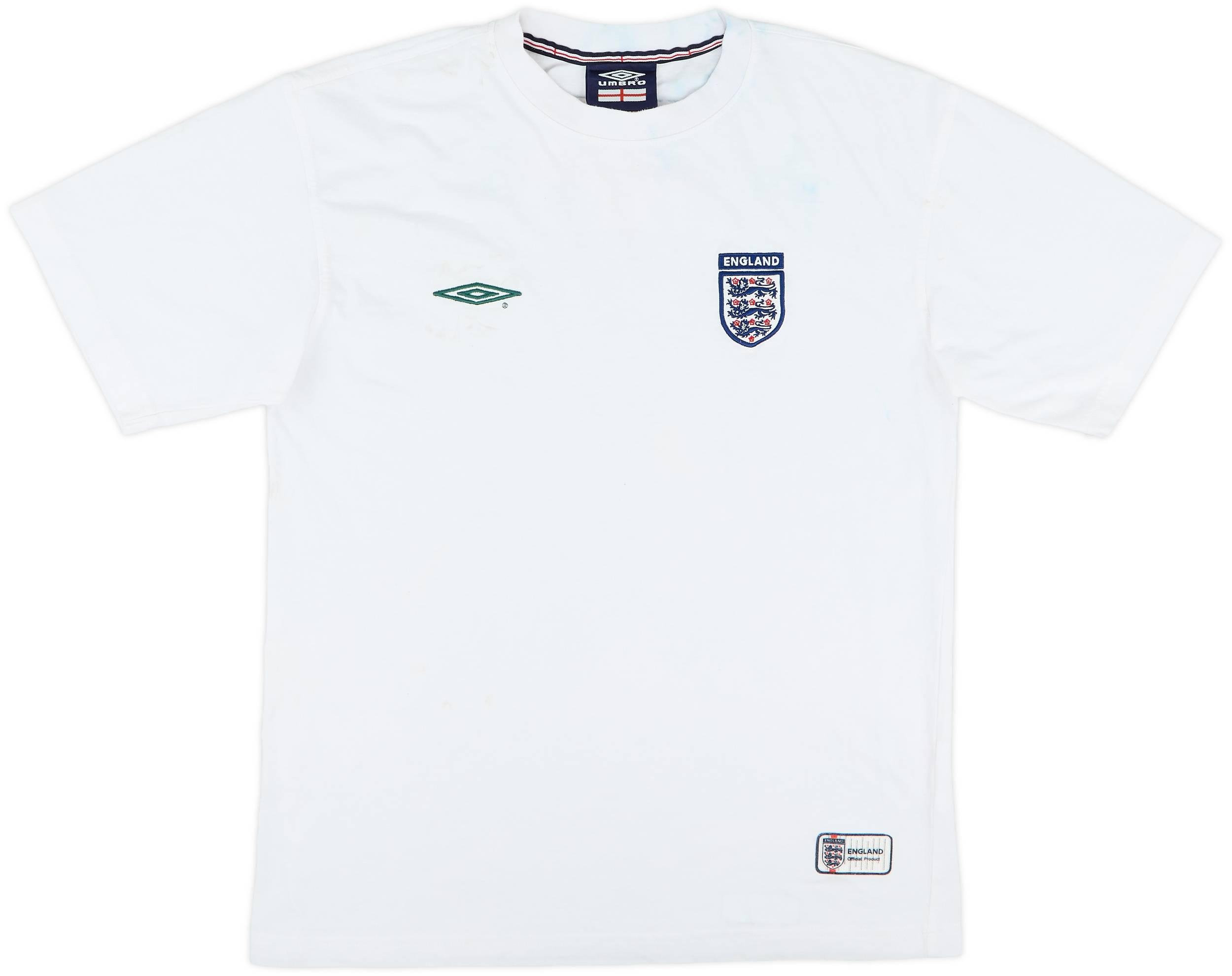 2001-02 England Umbro Cotton Tee - 4/10 - (M)
