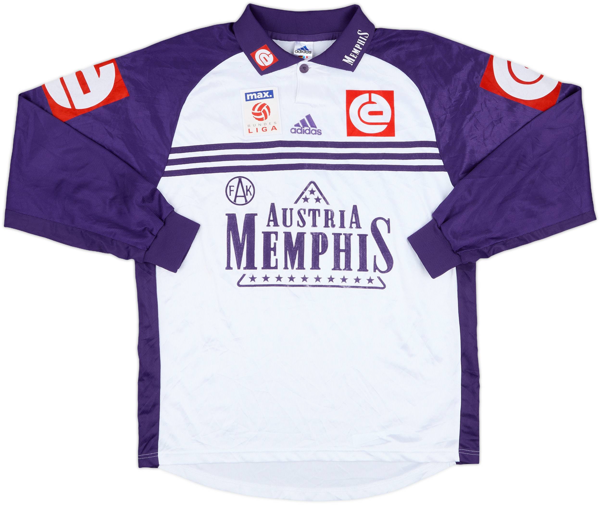 1998-99 Austria Wien Match Issue Signed Home L/S Shirt Pfeffer #3