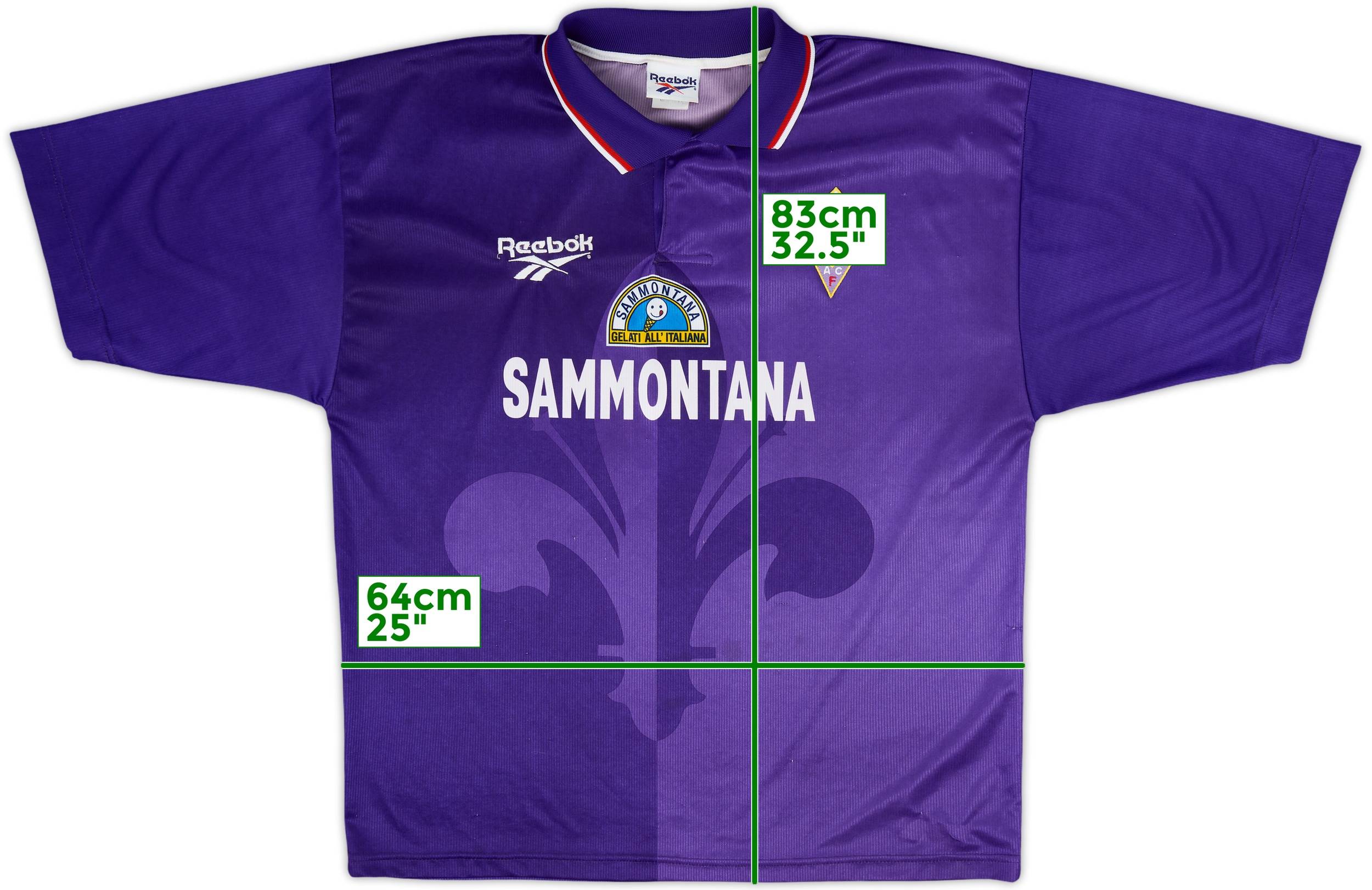 記念グッズ Fiorentina  Reebok 90s Vintage 90s FIORENTINA Club Italy Jersey Reebok Batistuta - Etsy