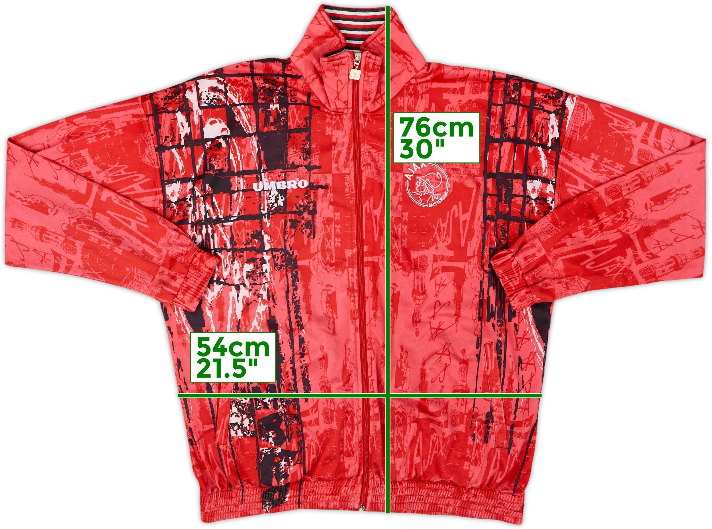 1996-97 Ajax Umbro Track Jacket - 9/10 - (XL)