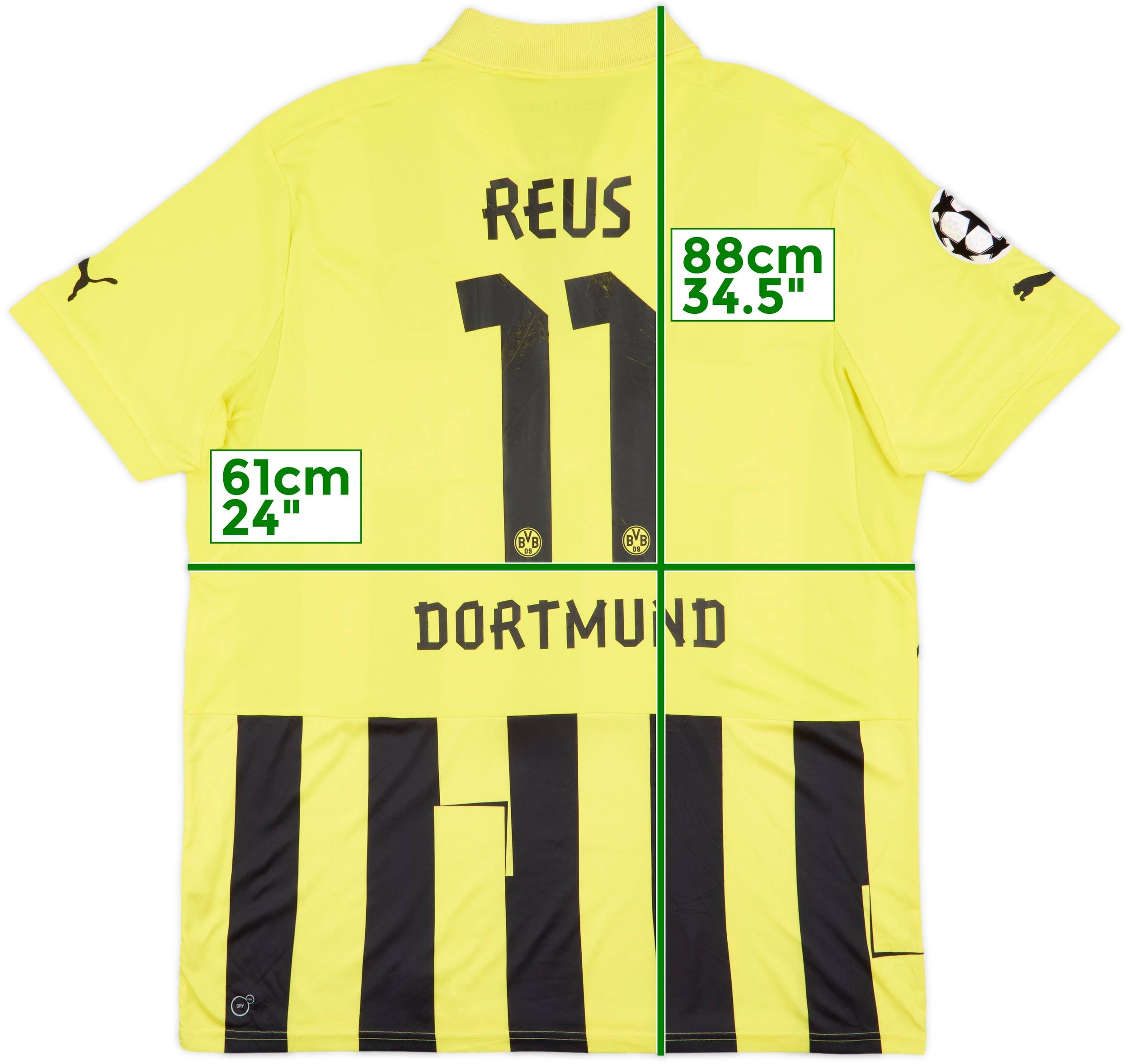 2012-13 Borussia Dortmund European Home Shirt Reus #11 - 8/10 - (3XL)
