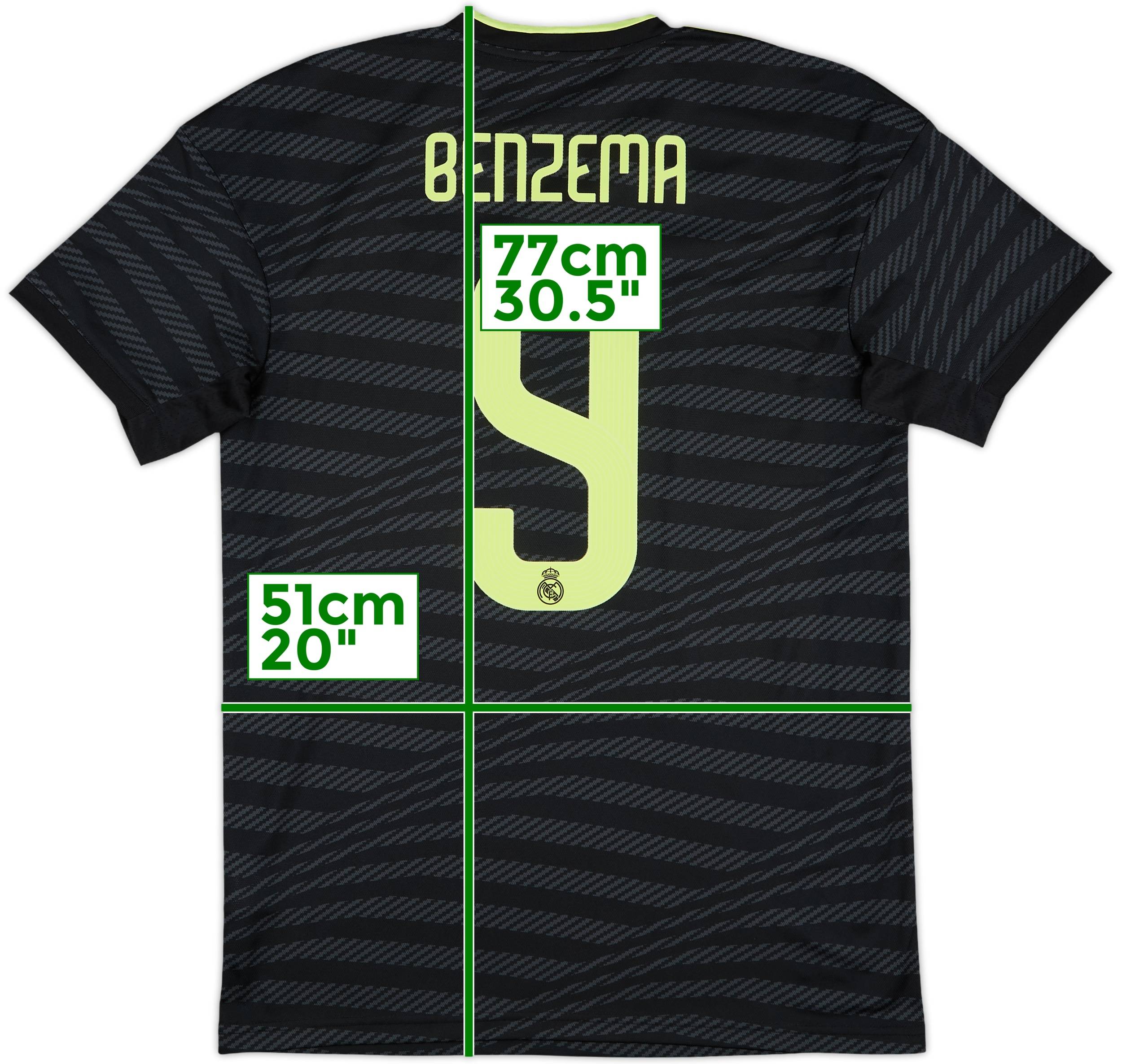 2022-23 Real Madrid Third Shirt Benzema #9 - 10/10 - (M)