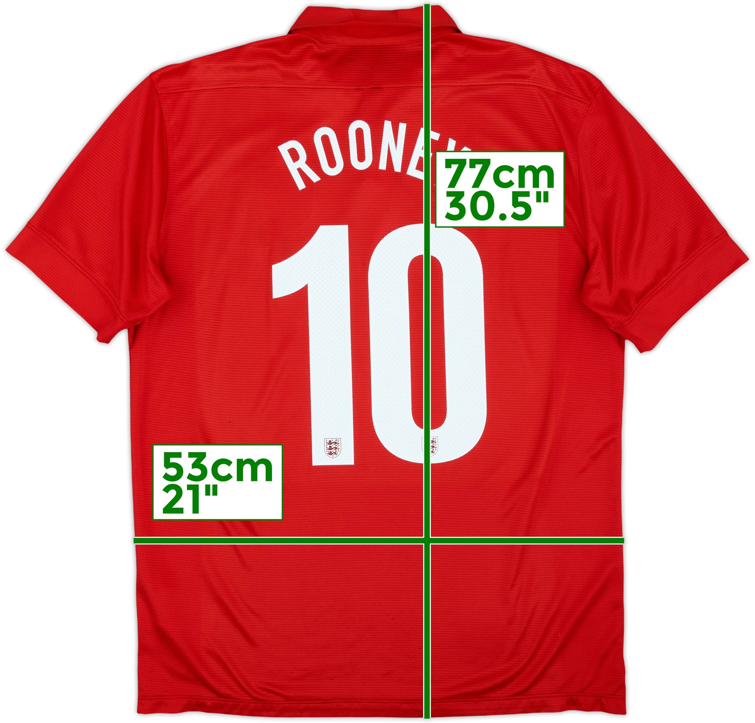 2013 England Away 150th Anniversary Shirt Rooney #10 - 8/10 - (L)