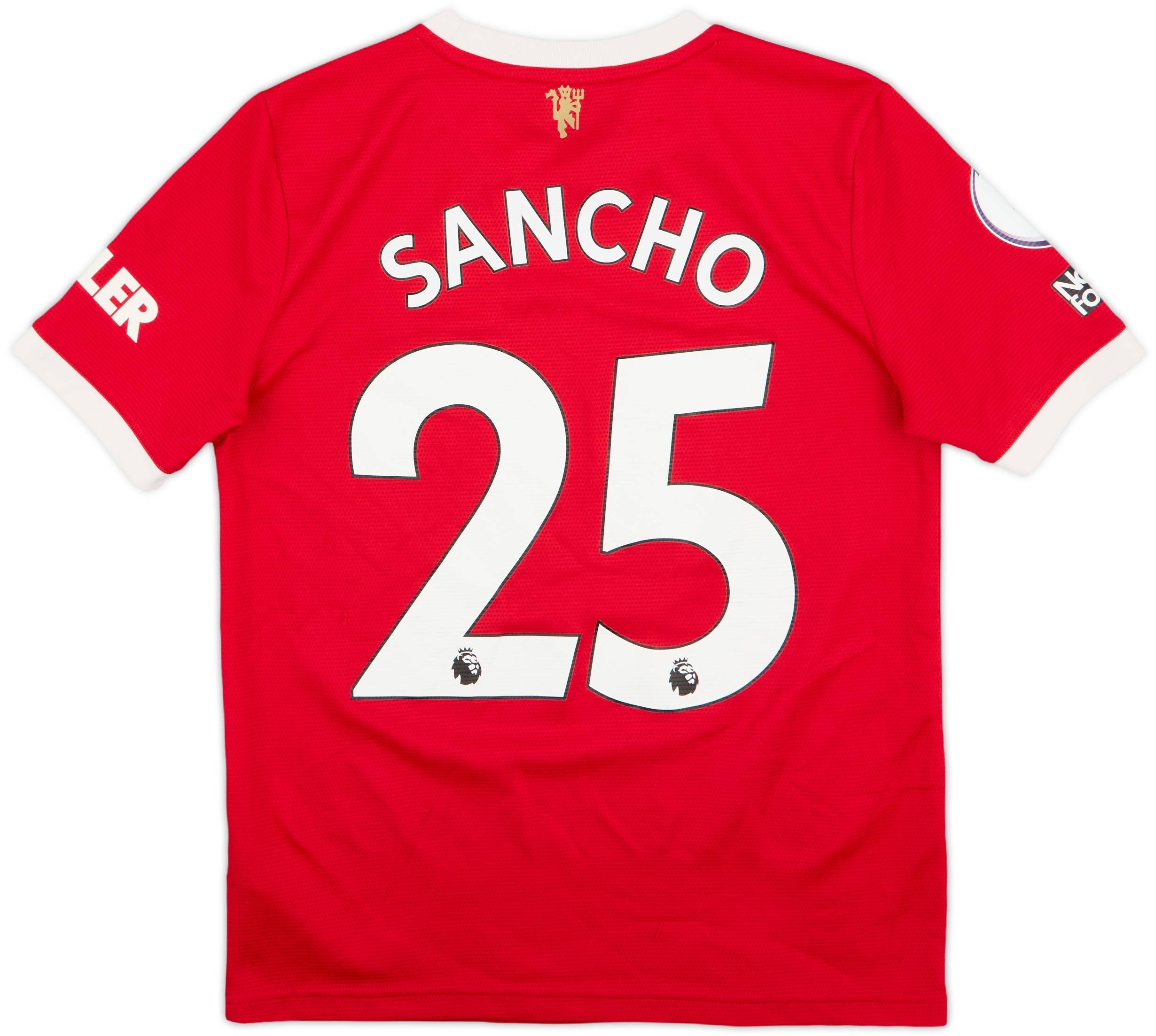 ウェア adidas Manchester United SANCHO 25 M 2021-22 Manchester United Home Shirt Sancho #25 - 7/10 - (L