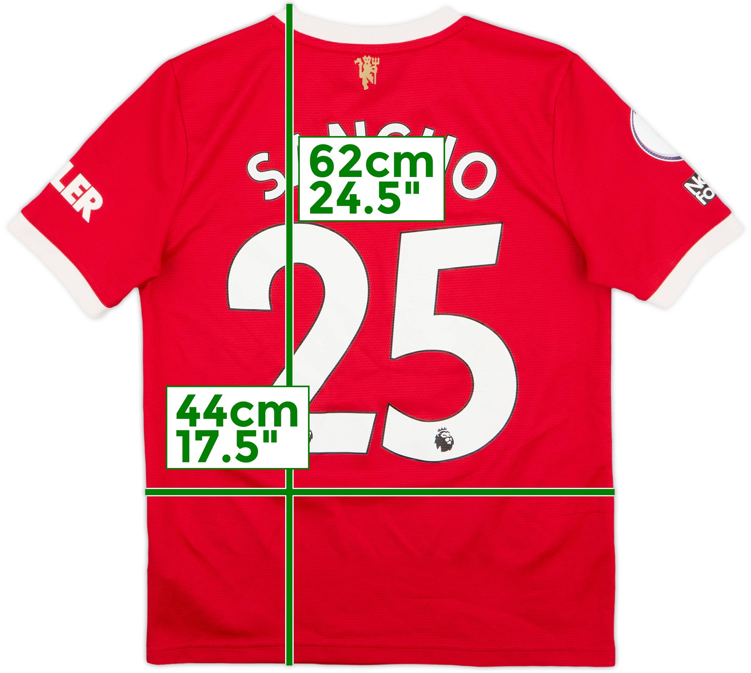 2021-22 Manchester United Home Shirt Sancho #25 - 7/10 - (L