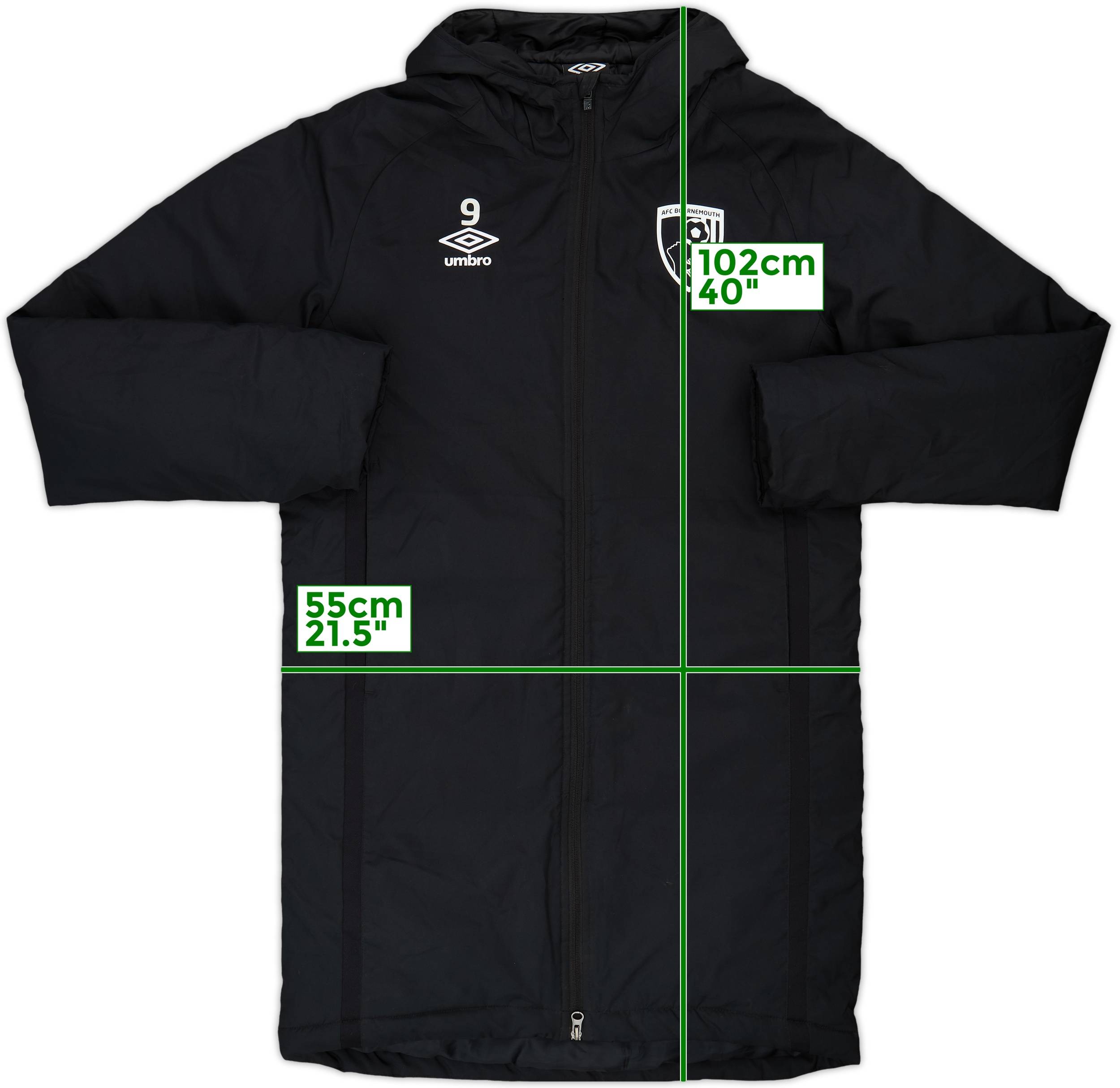 2022-23 Bournemouth Player Issue Padded Bench Coat #9 - 9/10