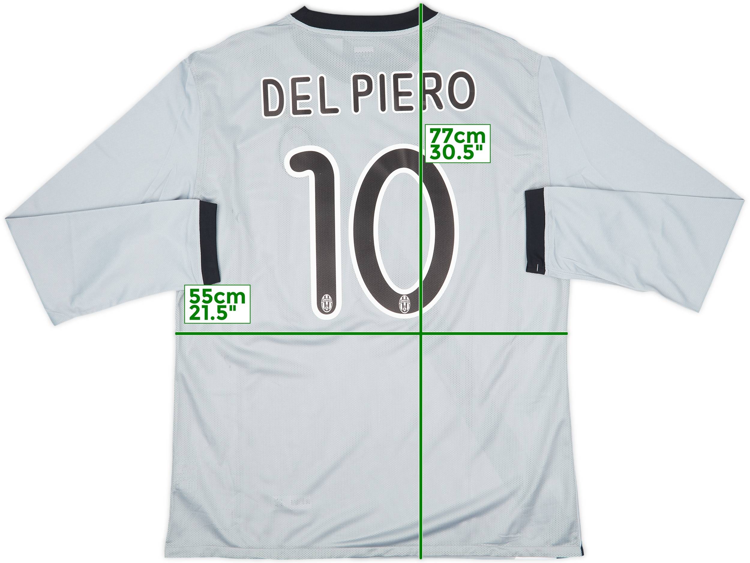 2009-10 Juventus Player Issue Away L/S Shirt Del Piero #10 (XL)