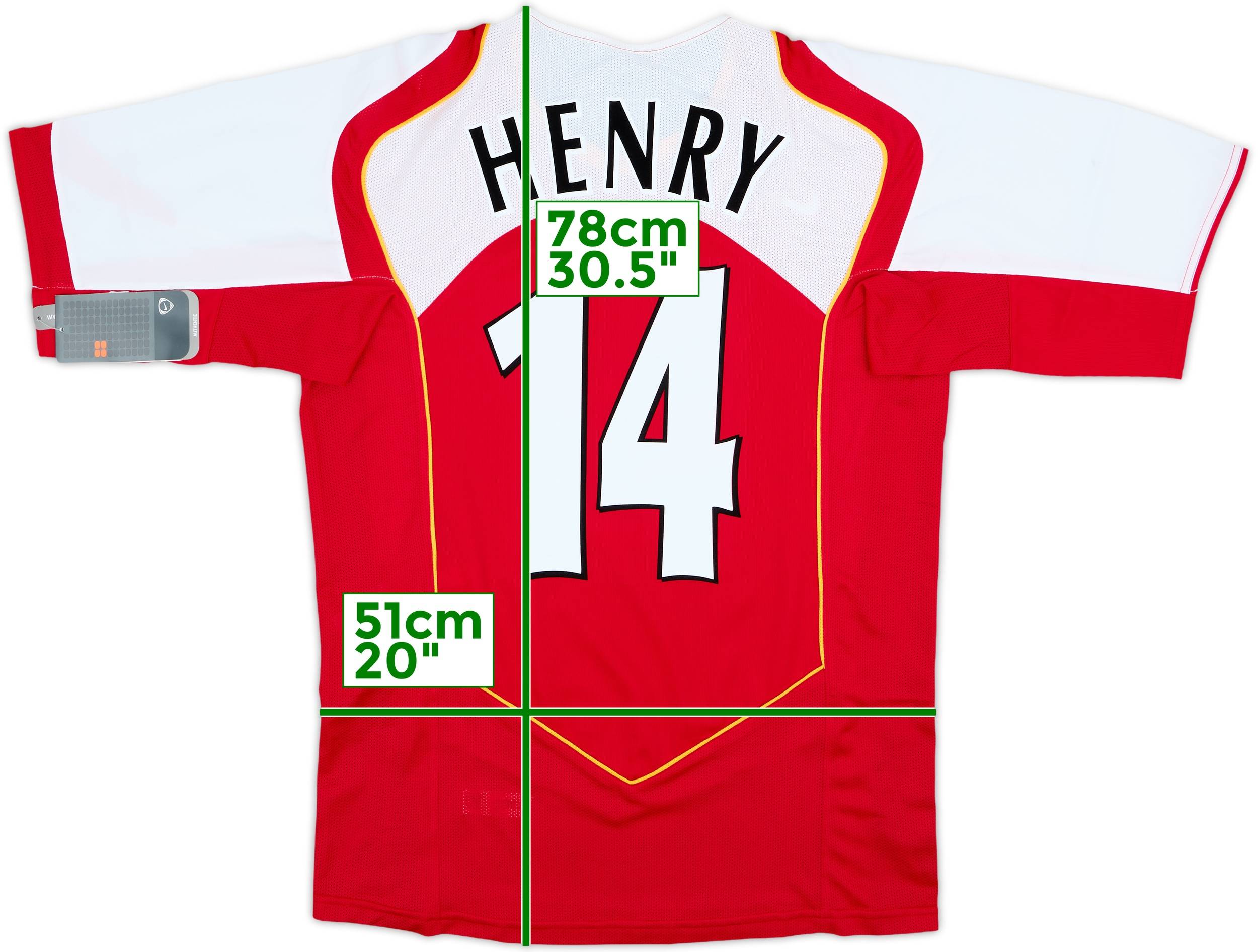 アーセナル ホームシャツ HENRY 14 2004-05 Arsenal Home Shirt Henry #14 (M)