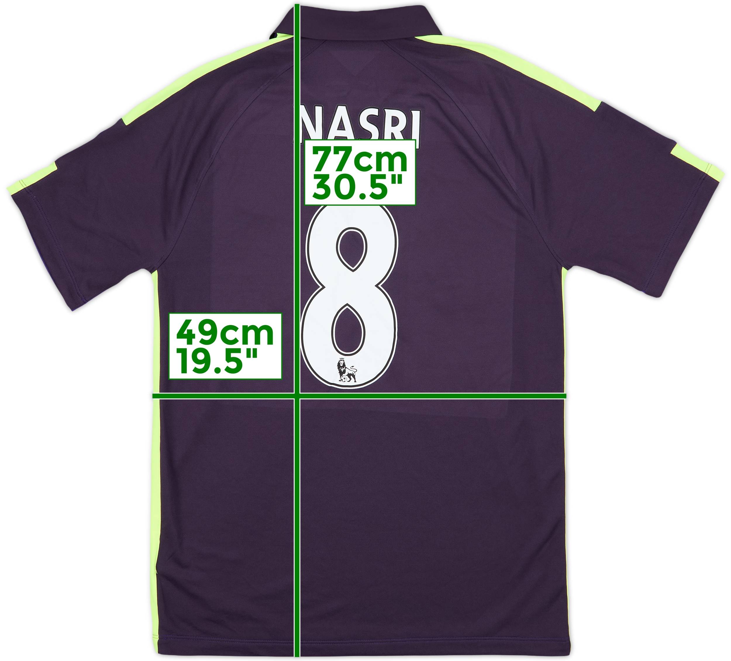 マンチェスター・シティ NASRI 8 シャツ 2014-15 Manchester City Third Shirt Nasri #8 - 7/10 - (M)