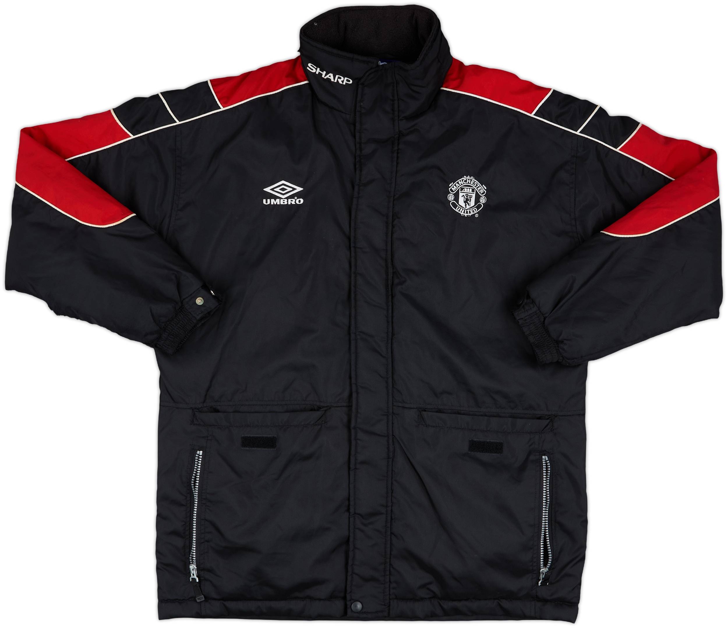 2000-01 Manchester United Umbro Padded Bench Coat - 8/10 - (M)