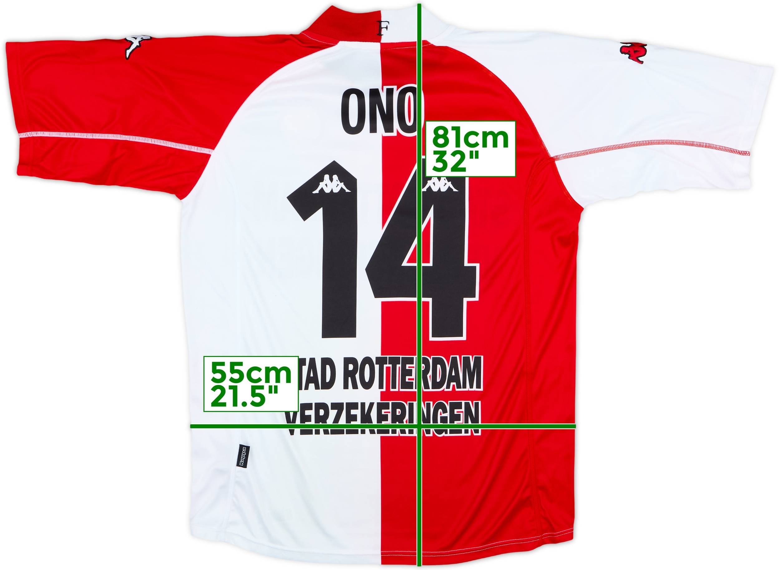 2002-03 Feyenoord Home Shirt Ono #14 - 7/10 - (M)