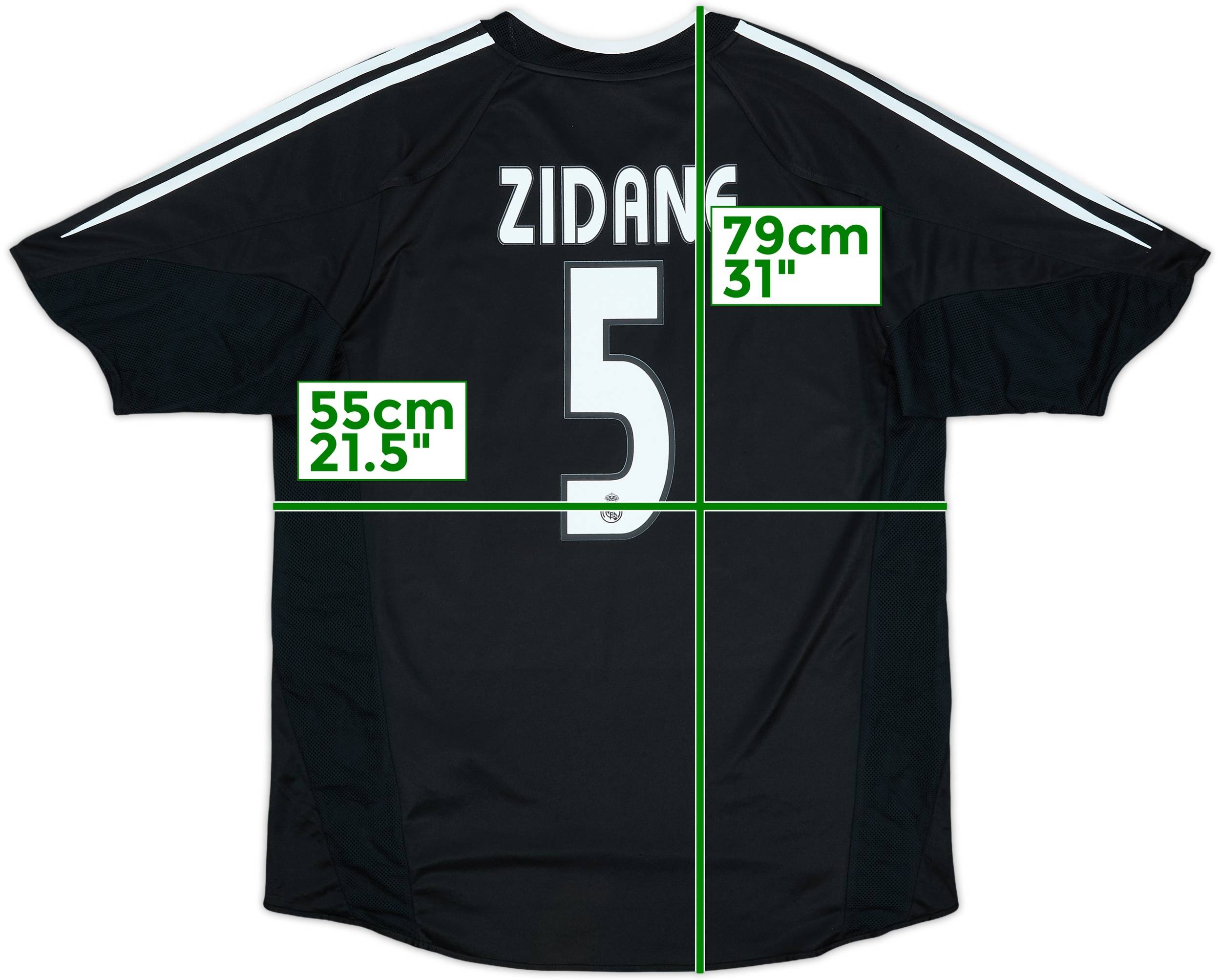 2004-05 Real Madrid Away Shirt Zidane #5 - 7/10 - (L)