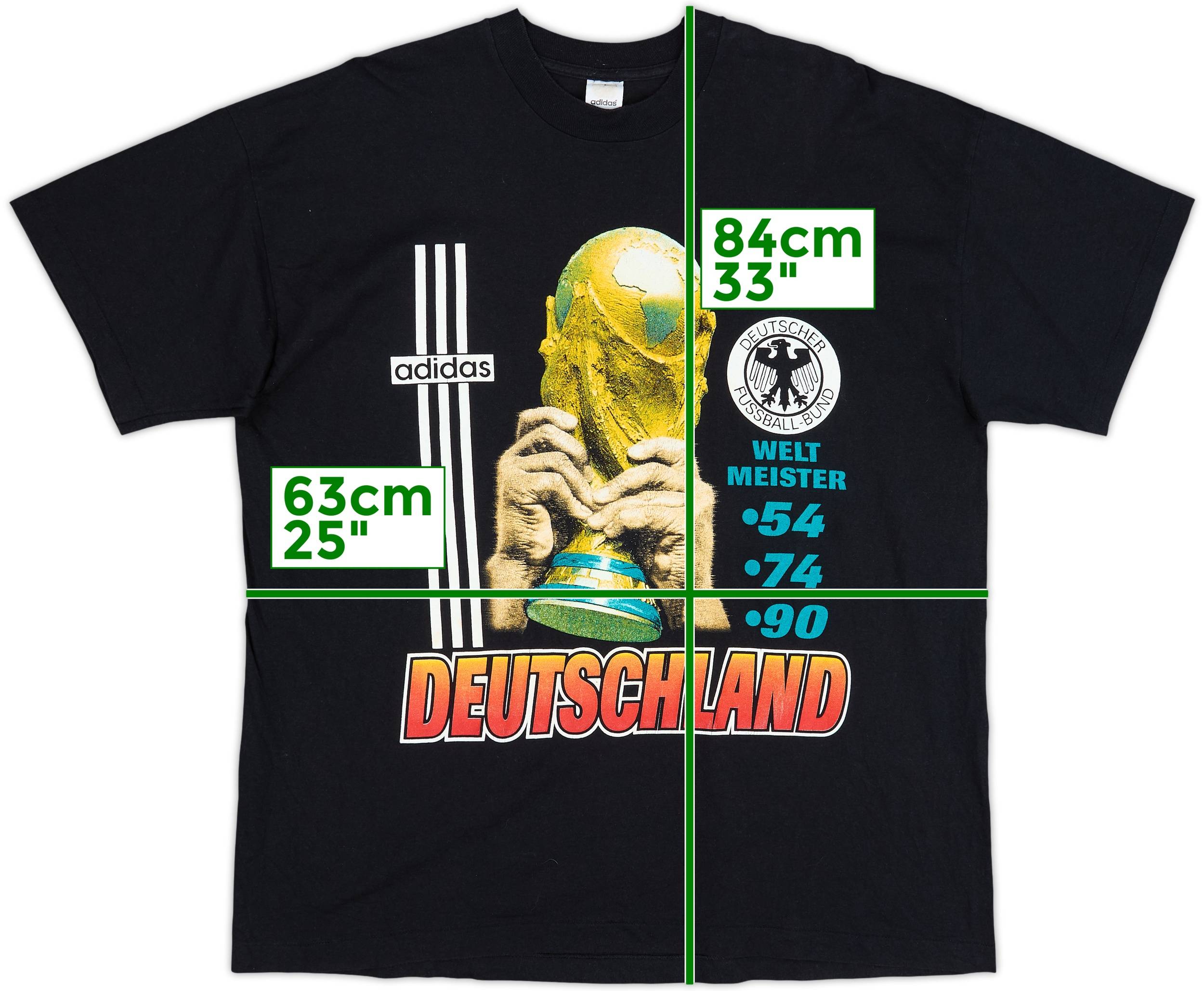 1998-00 Germany adidas Cotton Tee - 8/10 - (XL)