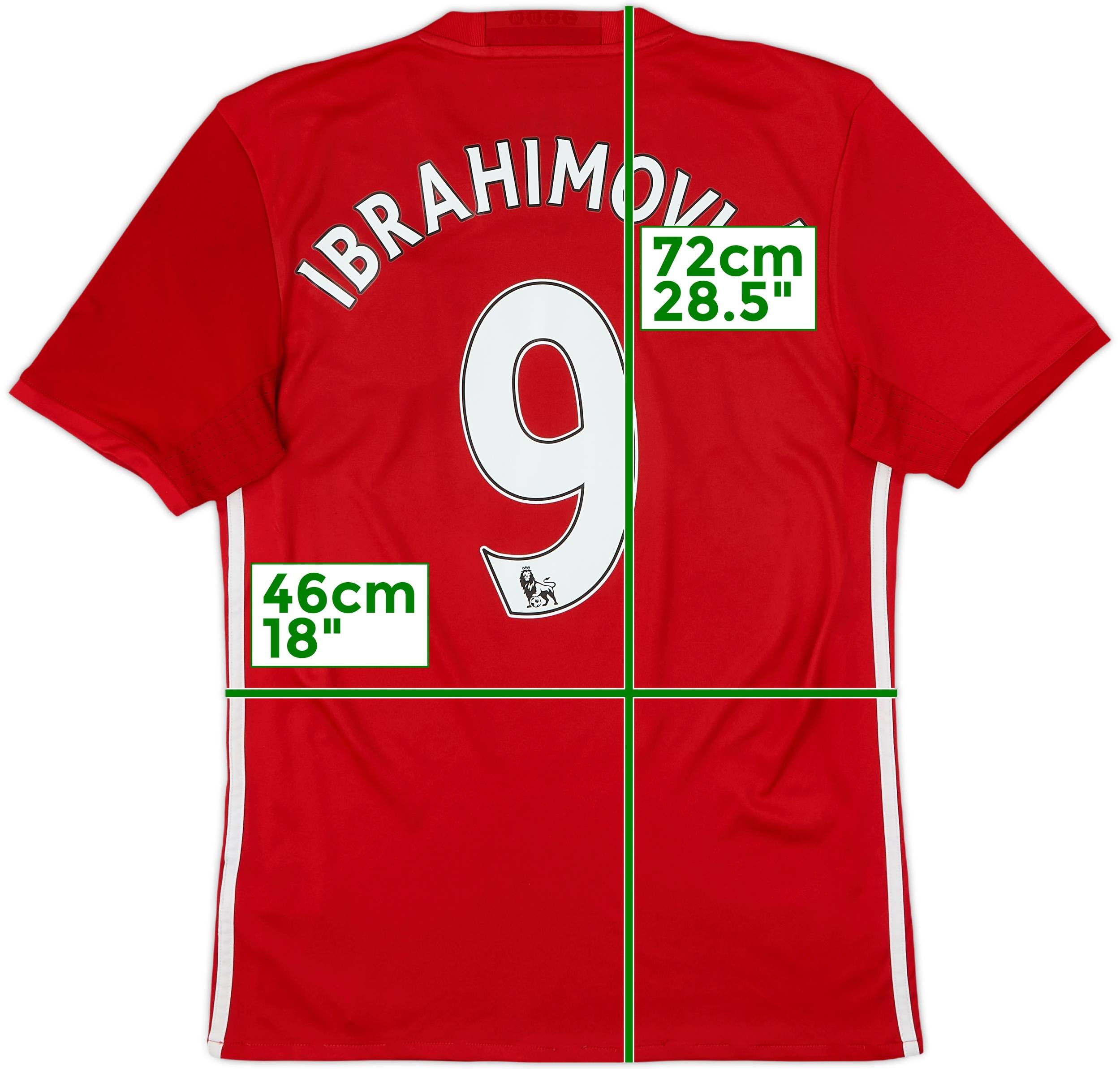 2016-17 Manchester United Home Shirt Ibrahimovic #9 - 6/10 - (S)