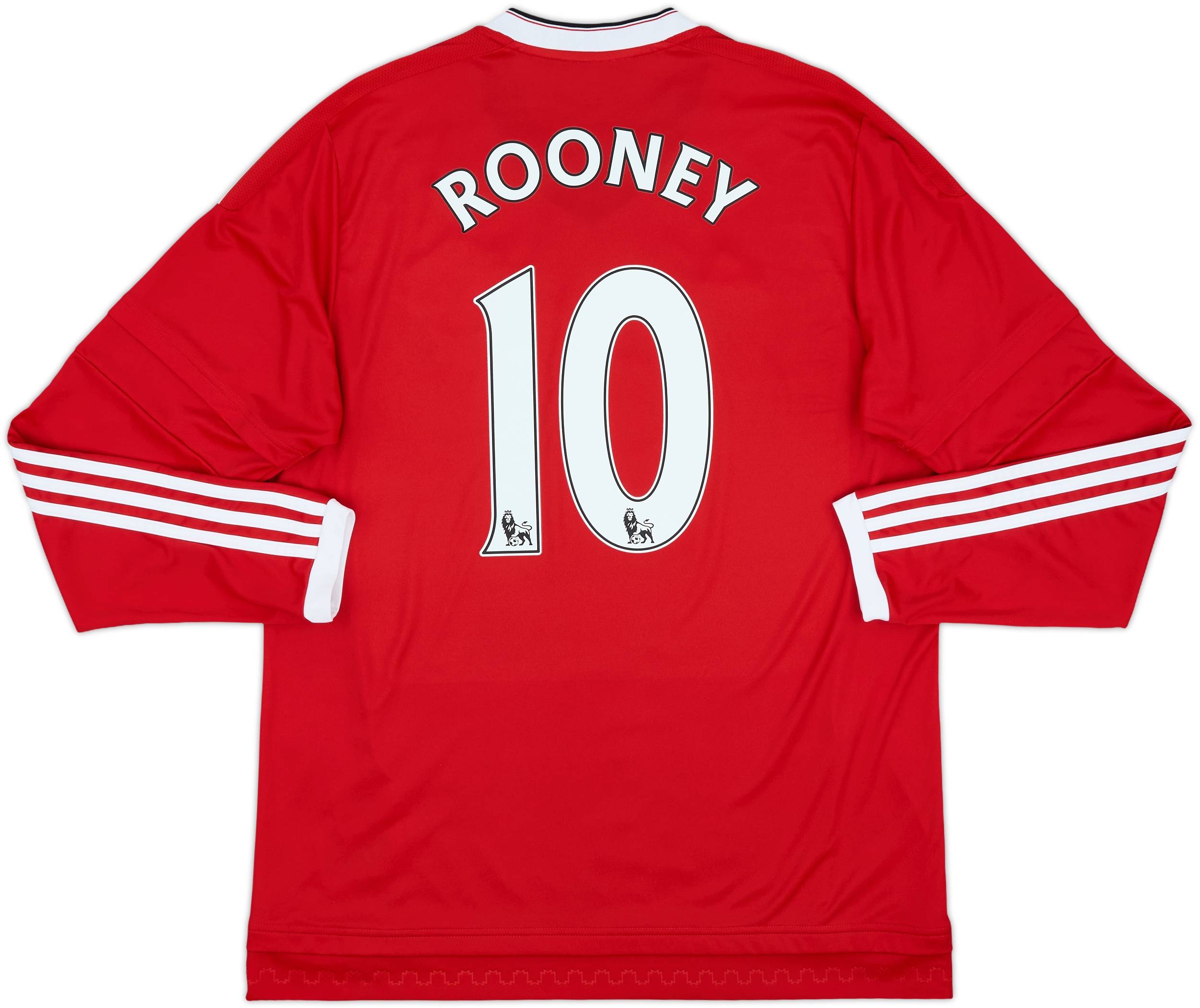 2015-16 Manchester United Home L/S Shirt Rooney #10 - 10/10 - (L)