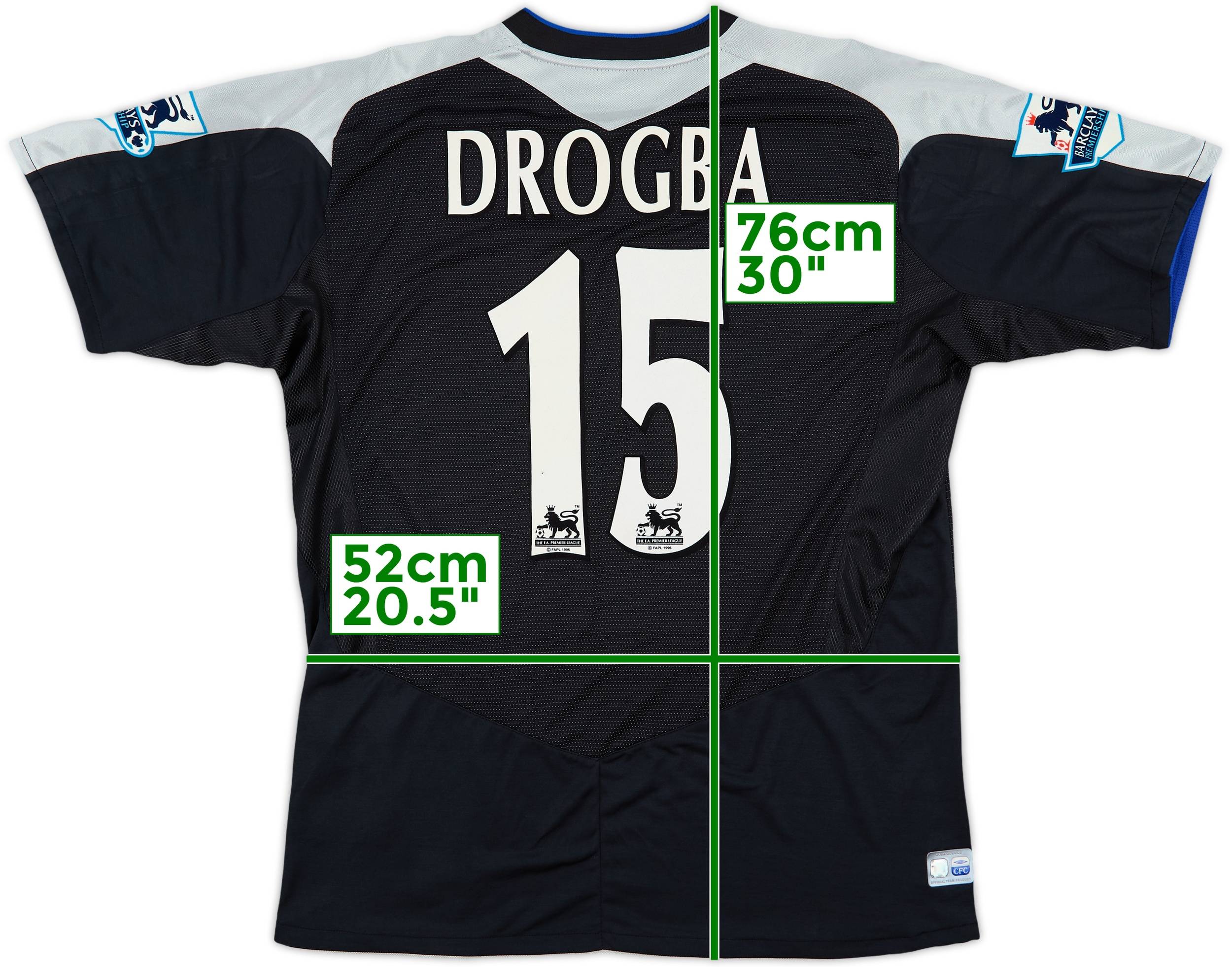 2004-05 Chelsea Away Shirt Drogba #15 - 9/10 - (L)