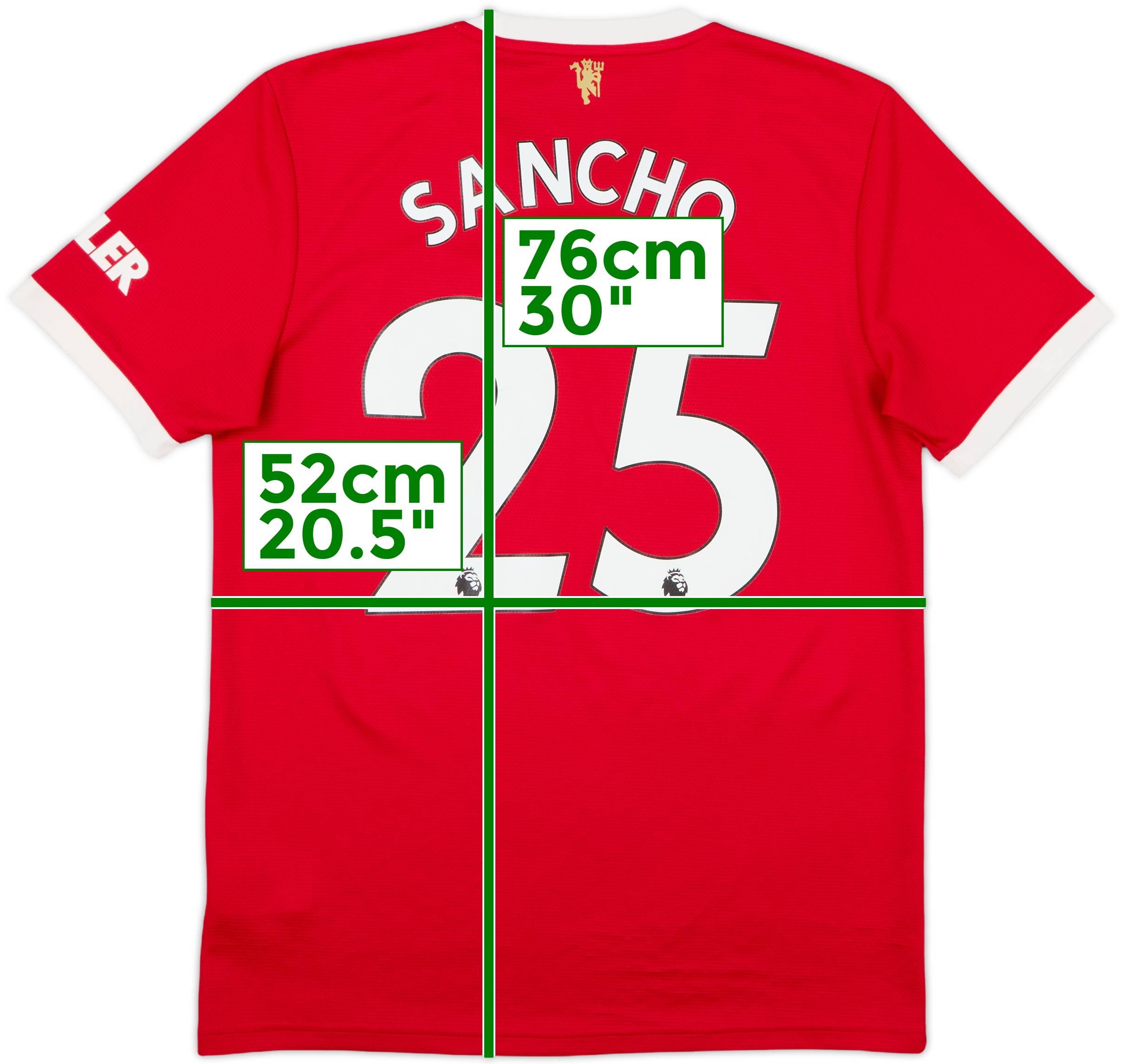 ウェア adidas Manchester United SANCHO 25 M 2021-22 Manchester United Home Shirt Sancho #25 - 7/10 - (M)