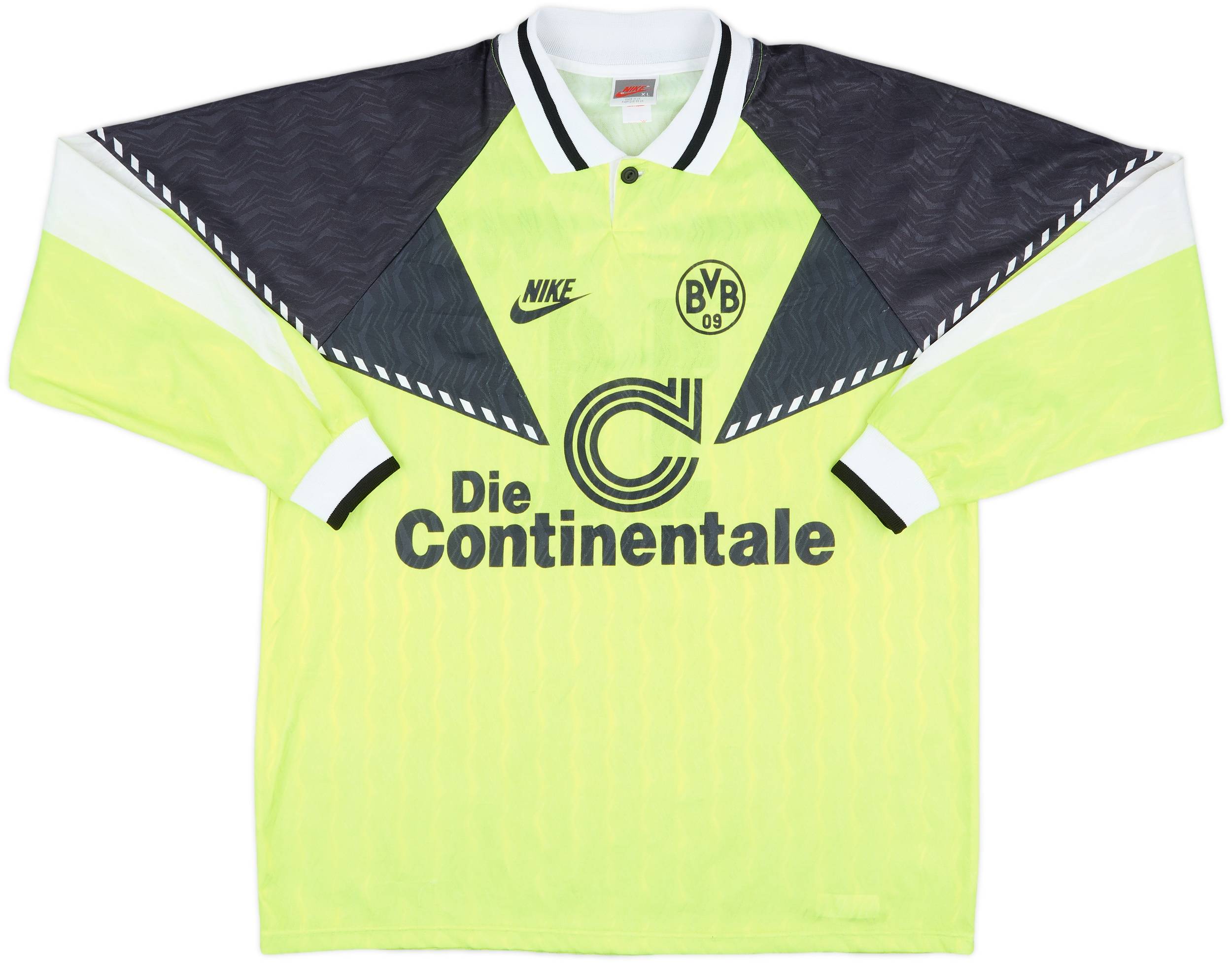 1990-91 Borussia Dortmund Home L/S Shirt #11 - 9/10 - (XL)