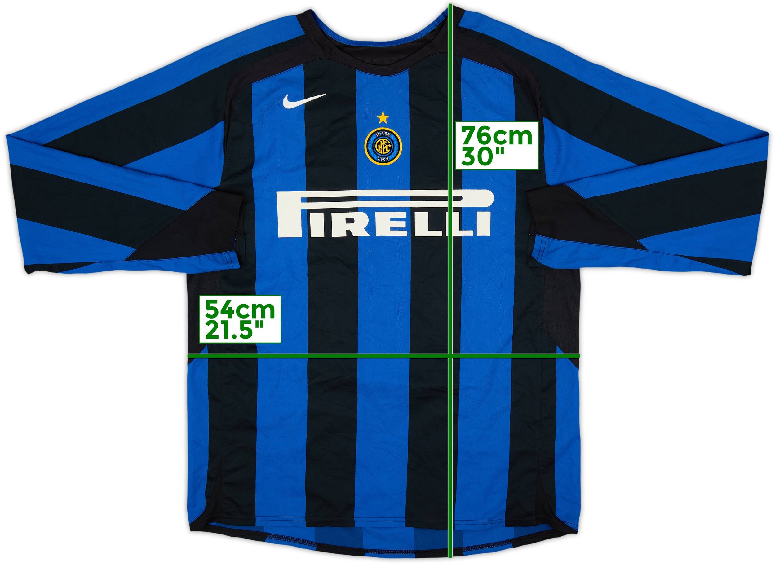 2004-05 Inter Milan Home L/S Shirt - 8/10 - (L)