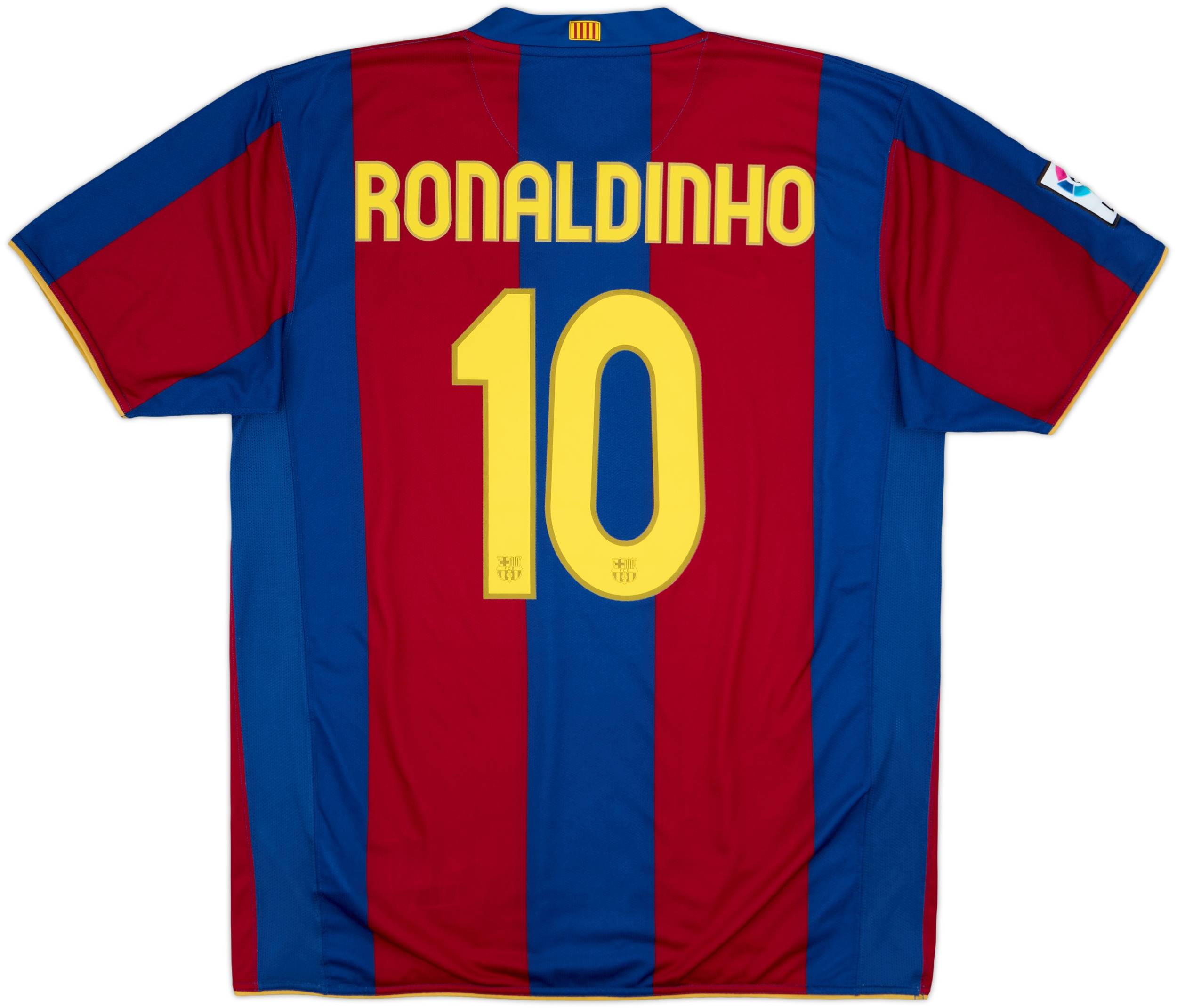 2007-08 Barcelona Home Shirt Ronaldinho #10 - 8/10 - (XL)