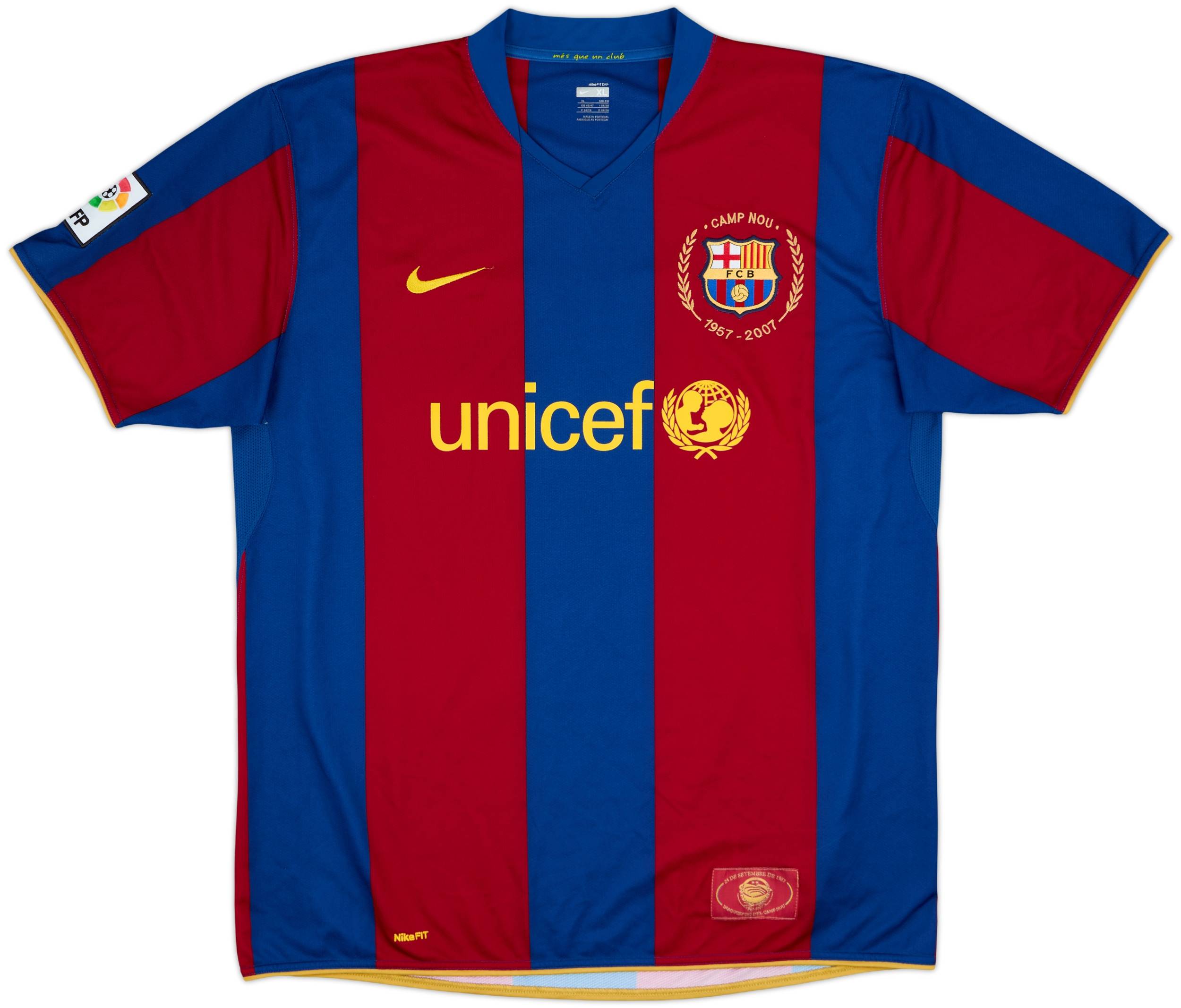 2007-08 Barcelona Home Shirt Ronaldinho #10 - 8/10 - (XL)