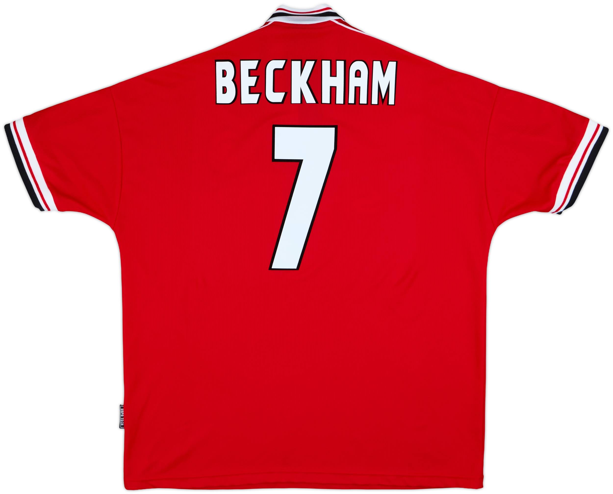 1998-00 Manchester United Home Shirt Beckham #7 - 9/10 - (XXL)