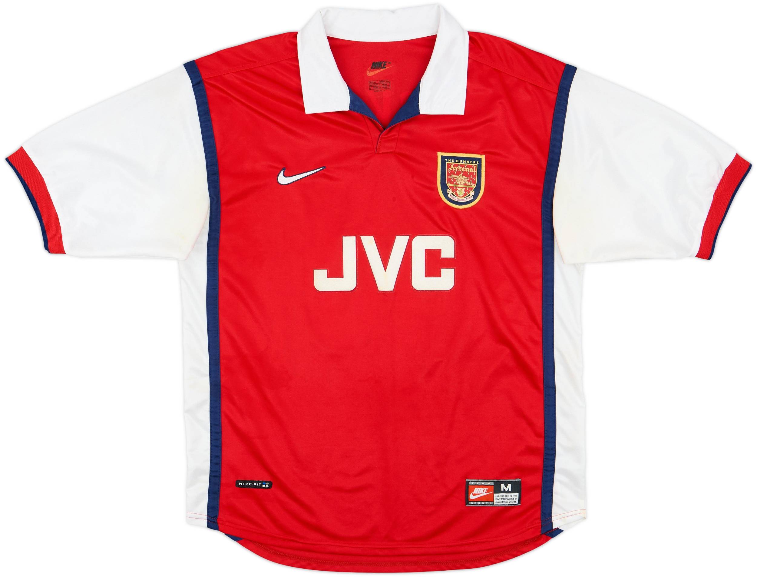 1998-99 Arsenal Home Shirt Bergkamp #10 - 8/10 - (M)