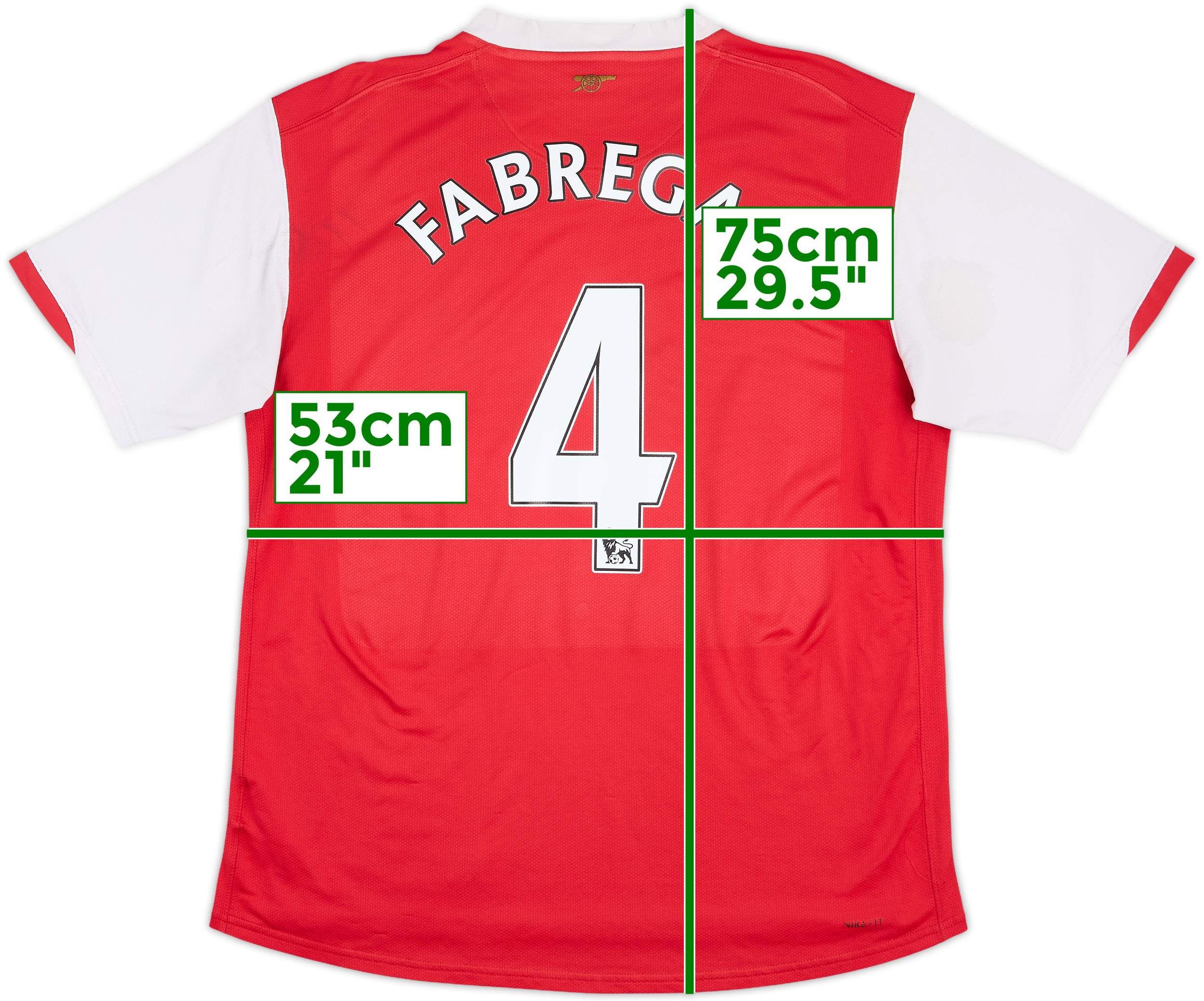 2006-08 Arsenal Home Shirt Fabregas #4 - 5/10 - (L)