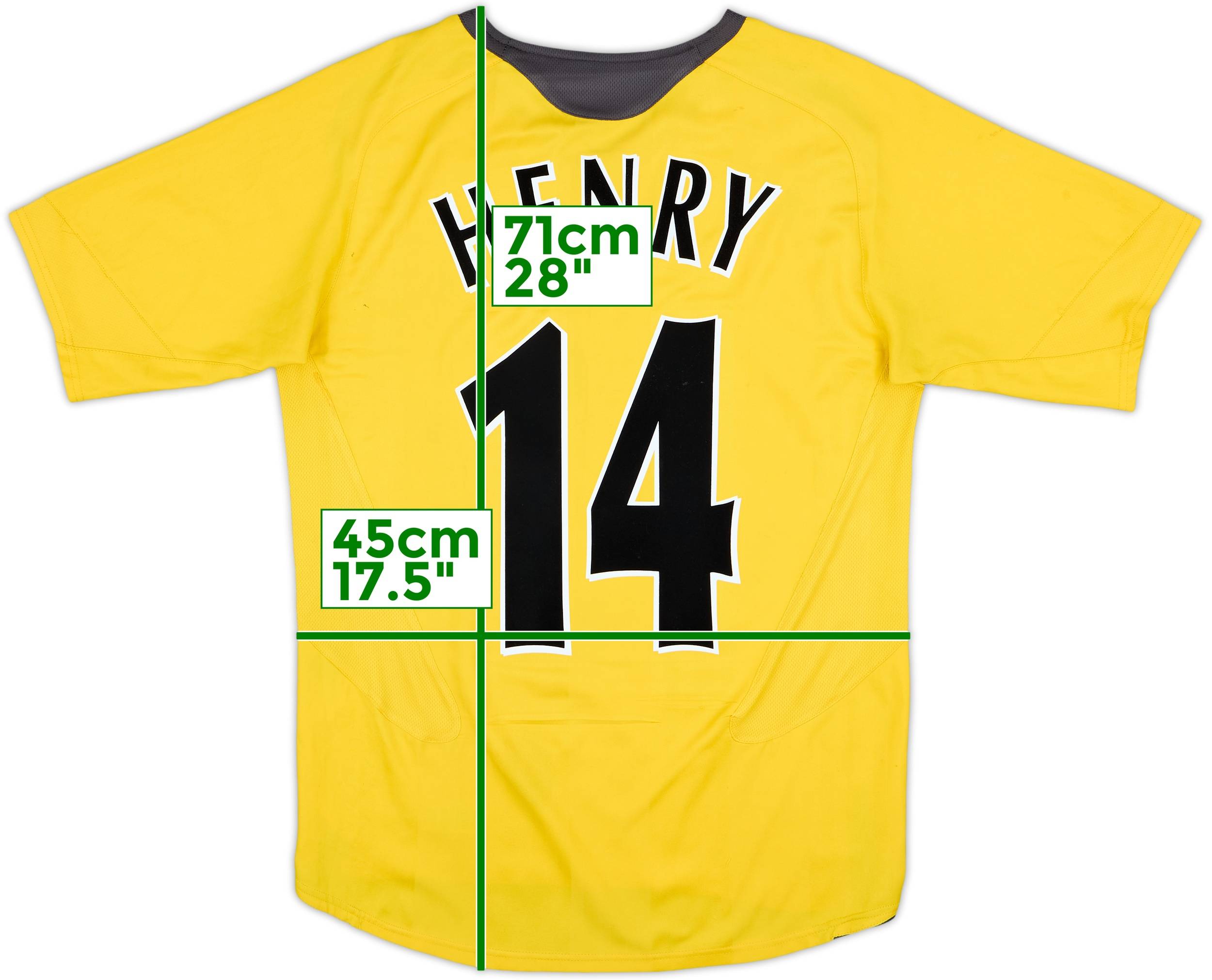 2005-06 Arsenal Away Shirt Henry #14 - 6/10 - (XL.Boys)