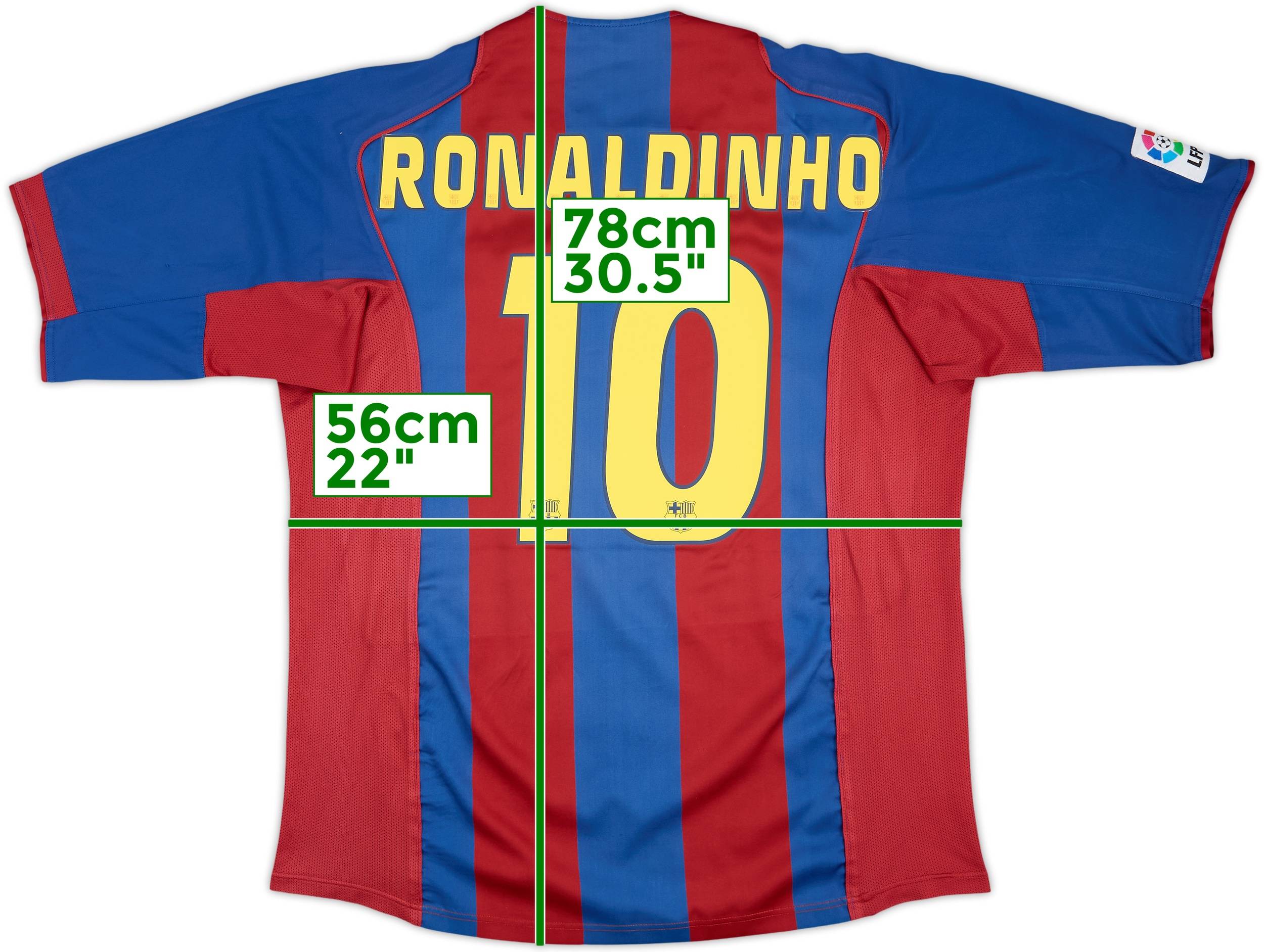2004-05 Barcelona Home Shirt Ronaldinho #10 - 8/10 - (XXL)