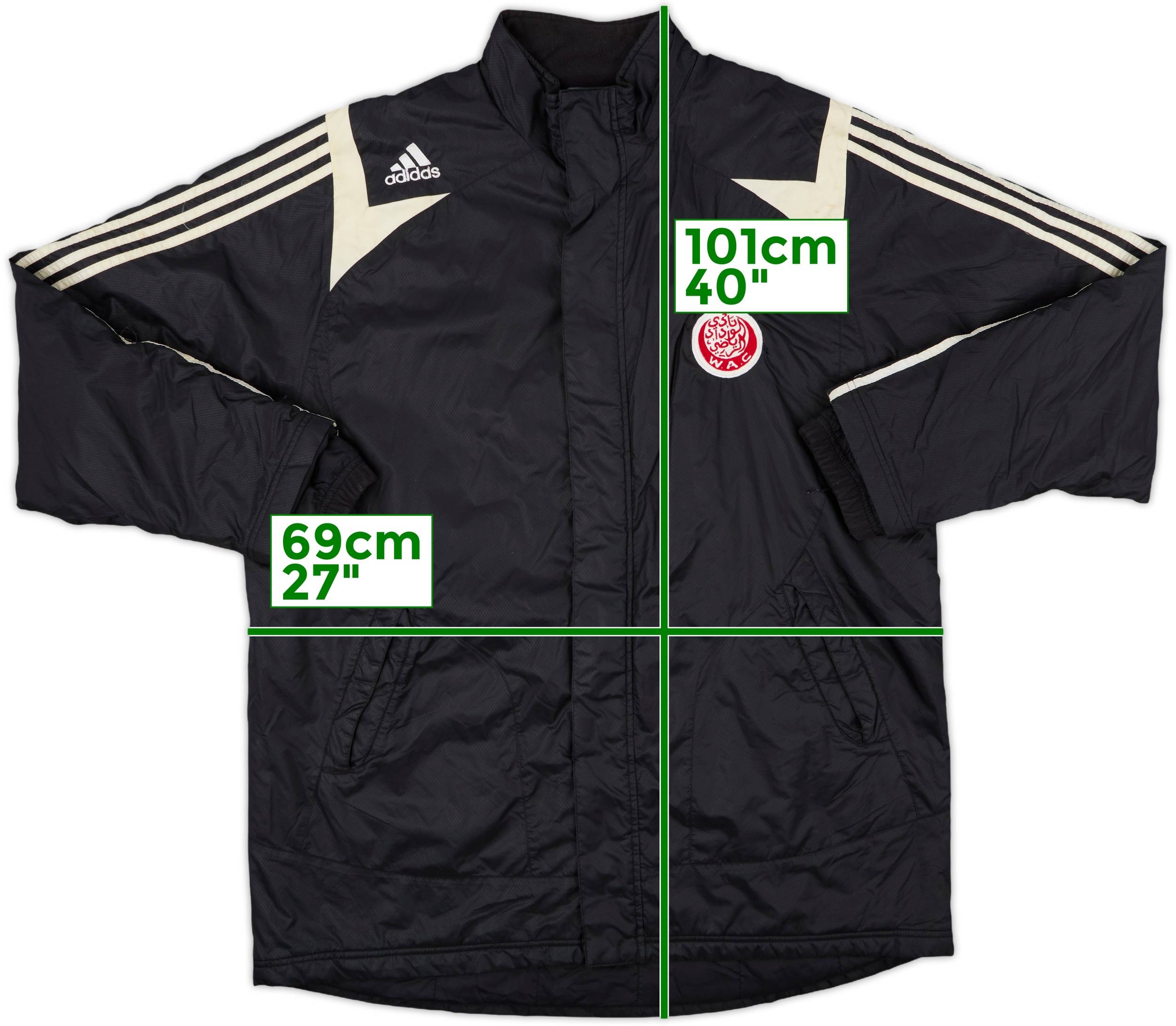2006-07 Wydad Casablanca adidas Padded Bench Coat - 6/10 - (XL/XXL)