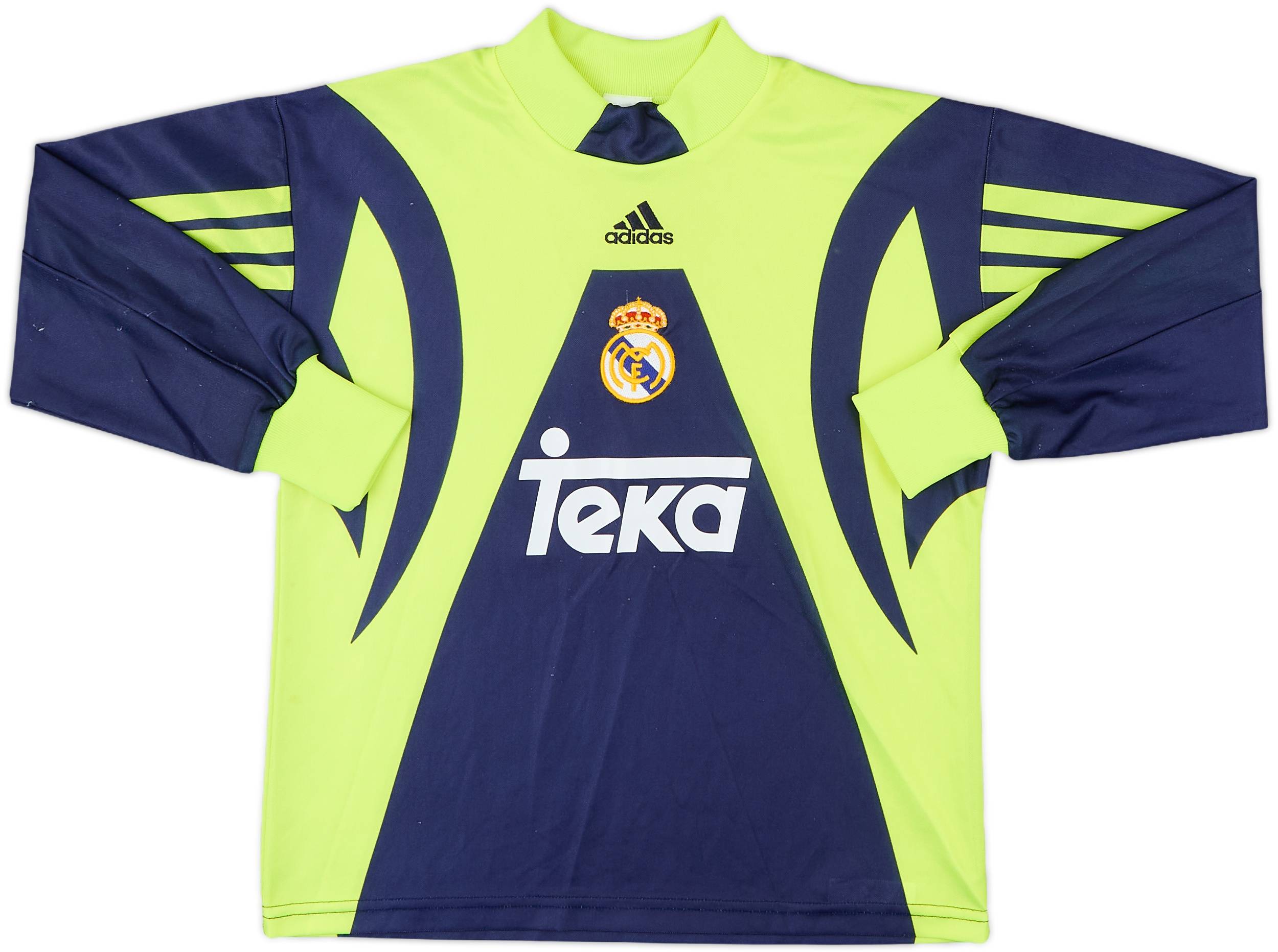 Real Madrid アディダス　ユニフォーム　ゲームシャツ　サッカー 1999-01 Real Madrid GK Shirt - 8/10 - (M.Boys)
