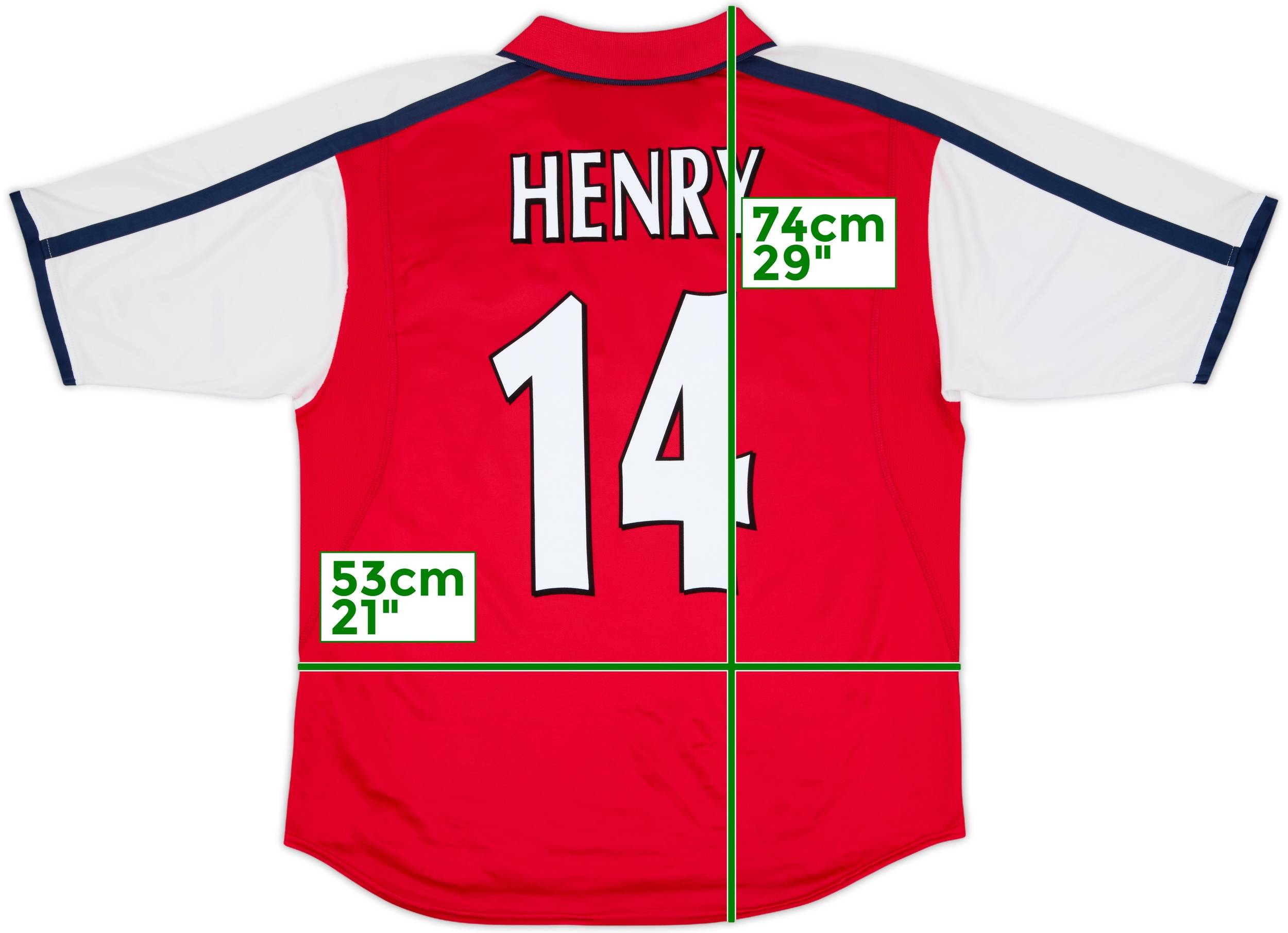 2000-02 Arsenal Home Shirt Henry #14 - 4/10 - (M)