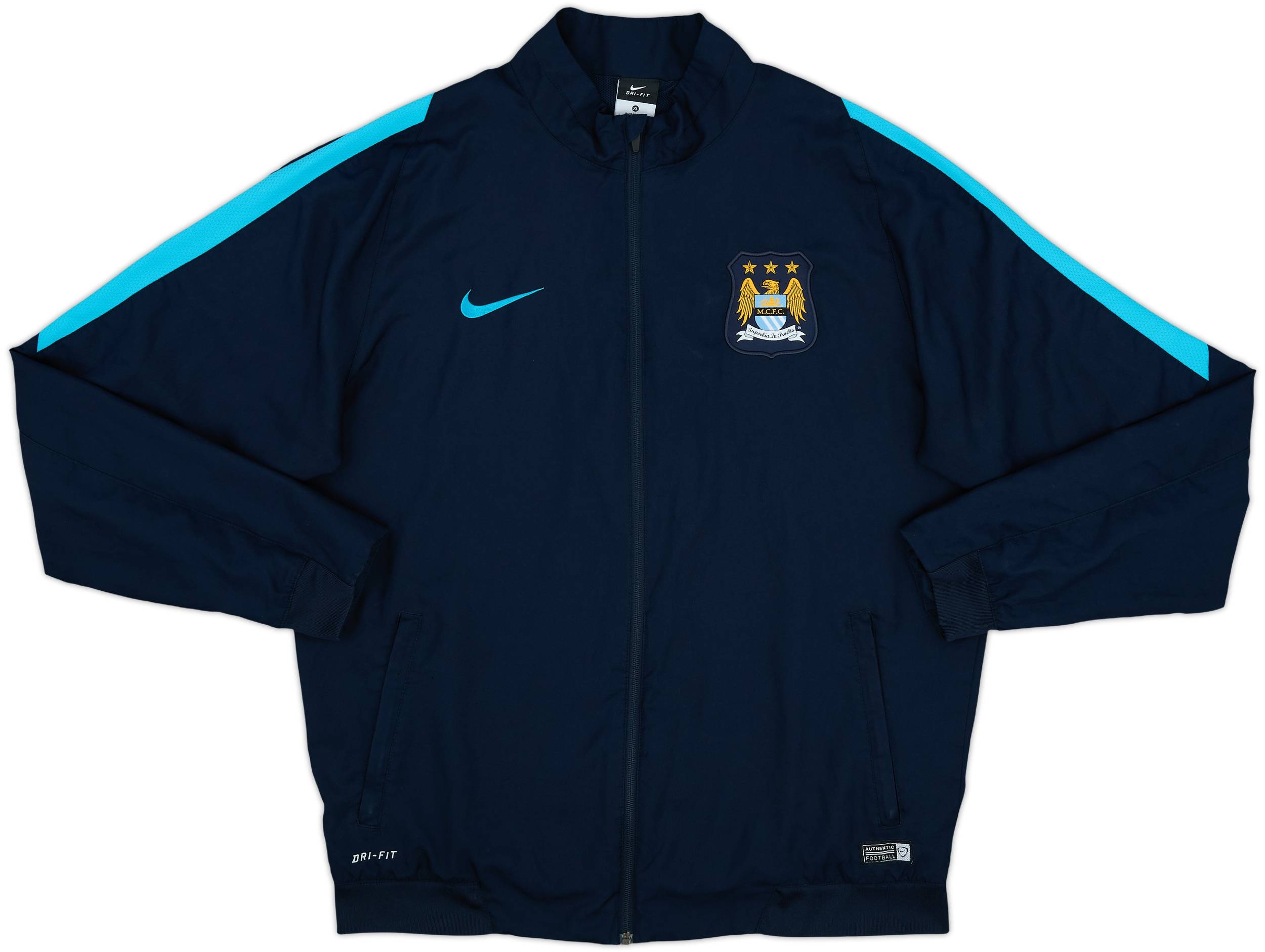 ナイキ マンチェスターシティー トラックジャケット サッカー XL 16116 2015-16 Manchester City Nike Track Jacket - 7/10 - (XL)