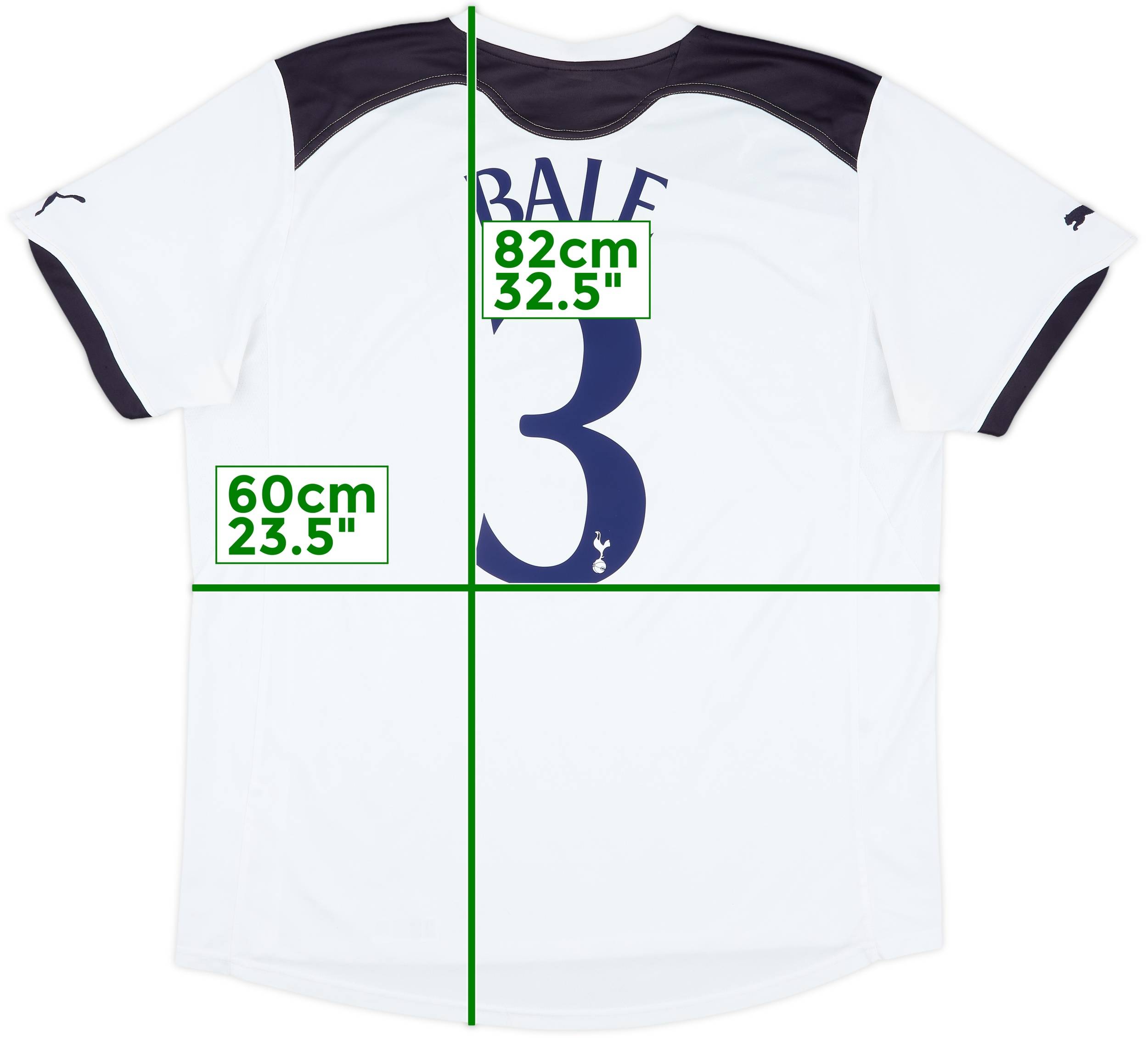 10-11トッテナム Tottenham Hotspur (H)＃3 ベイル BALE 選手用長袖