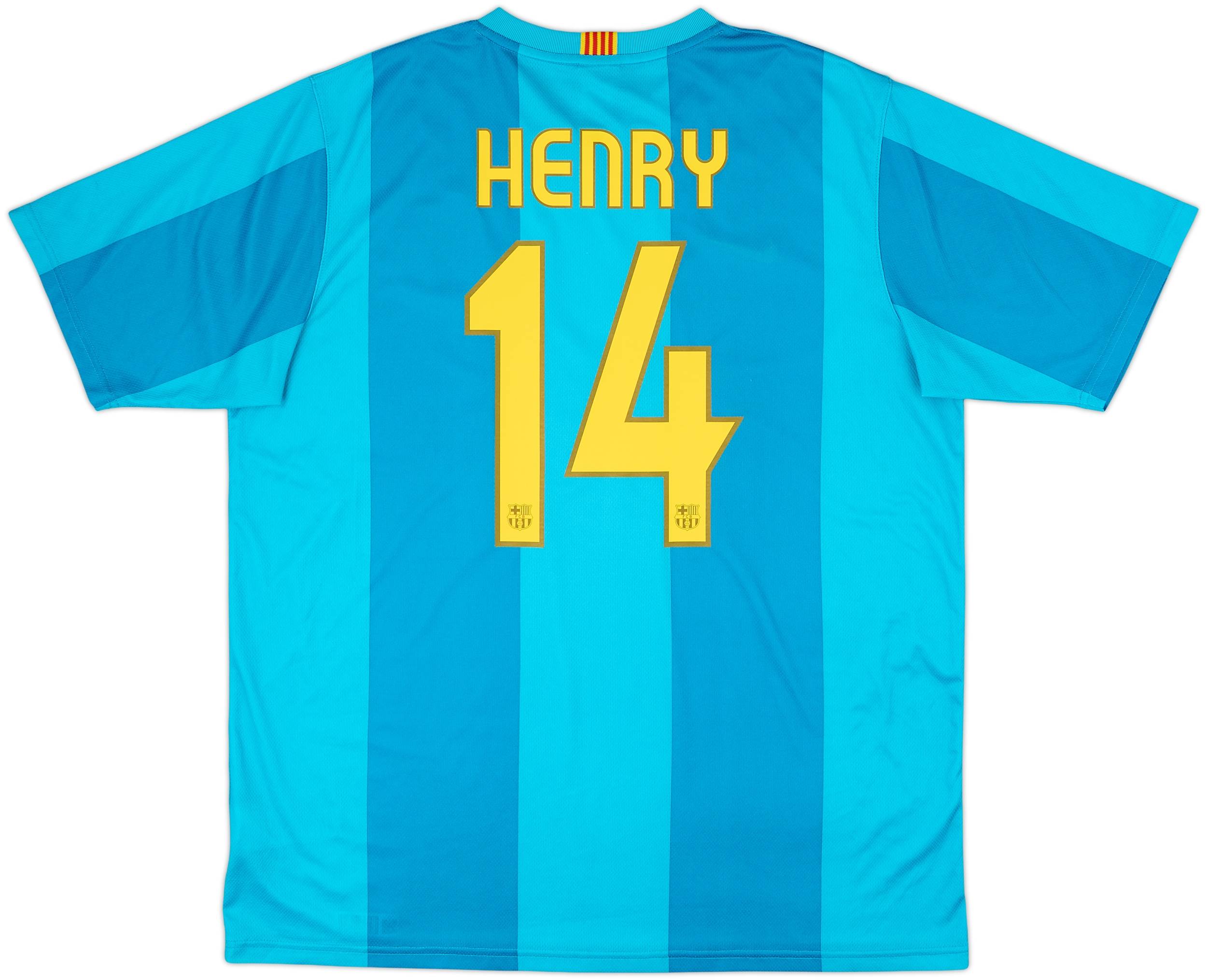 2007-09 Barcelona Basic Away Shirt Henry #14 - 9/10 - (XL)