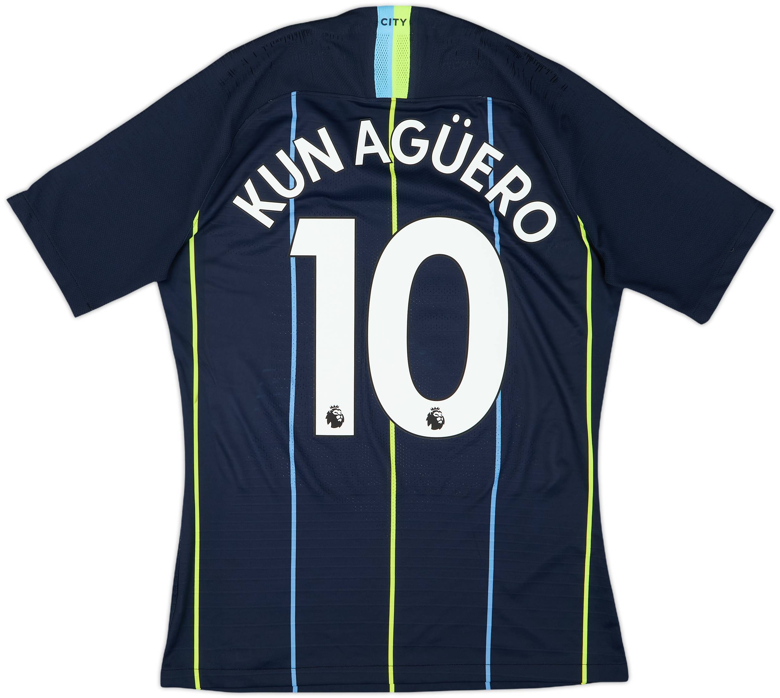 2018-19 Manchester City Authentic Away Shirt Kun Aguero #10 - 10