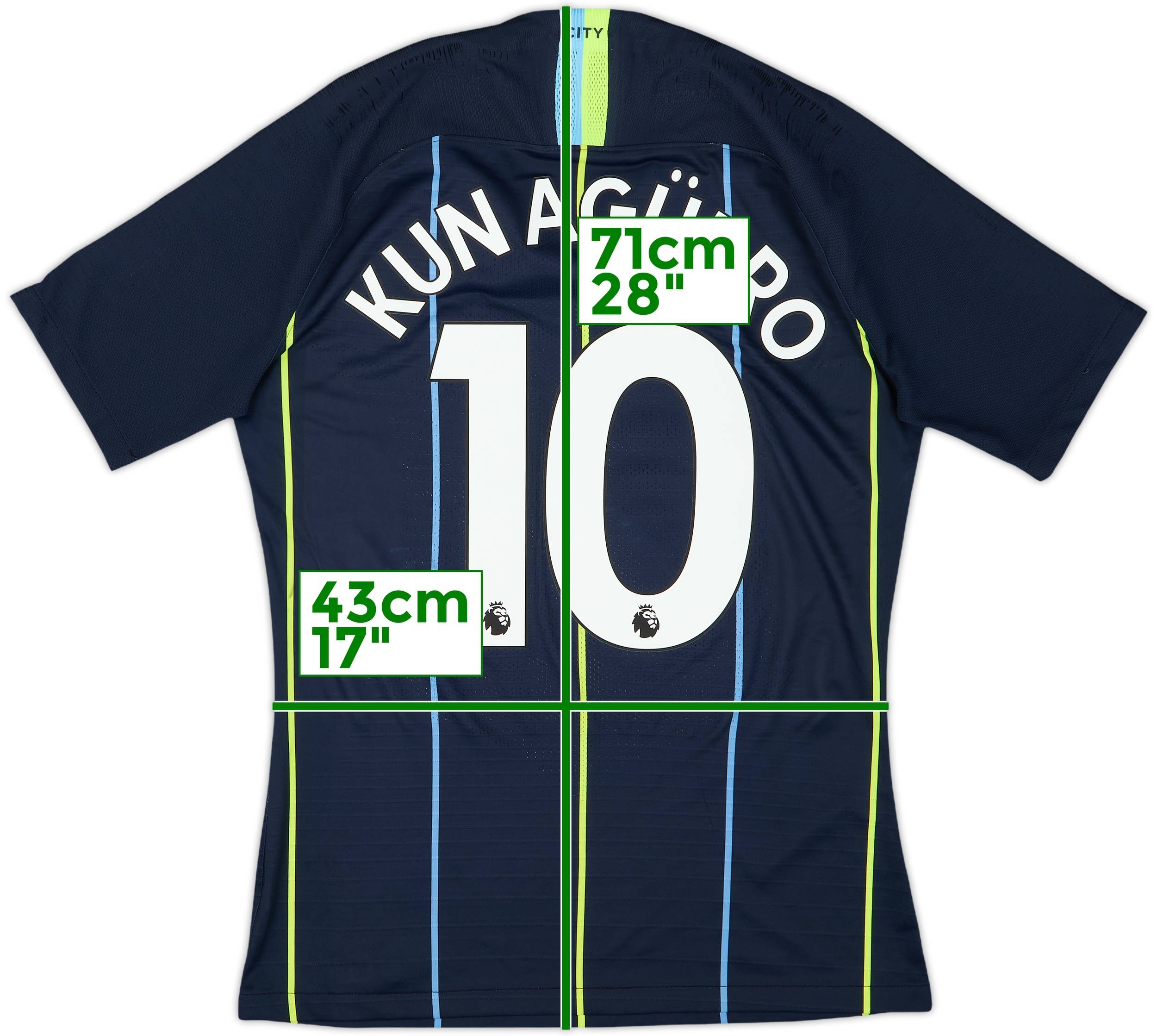 2018-19 Manchester City Authentic Away Shirt Kun Aguero #10 - 10