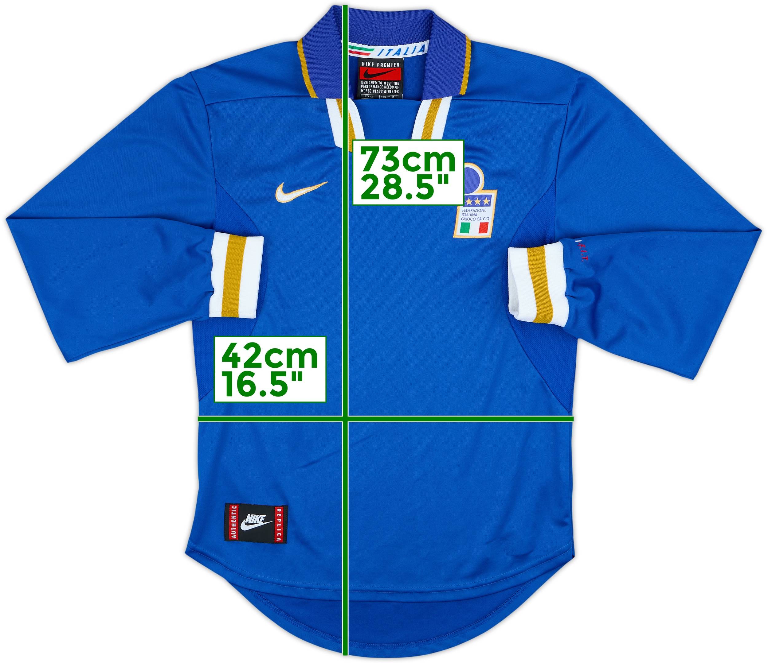 1996-97 Italy Home L/S Shirt - 8/10 - (XS)