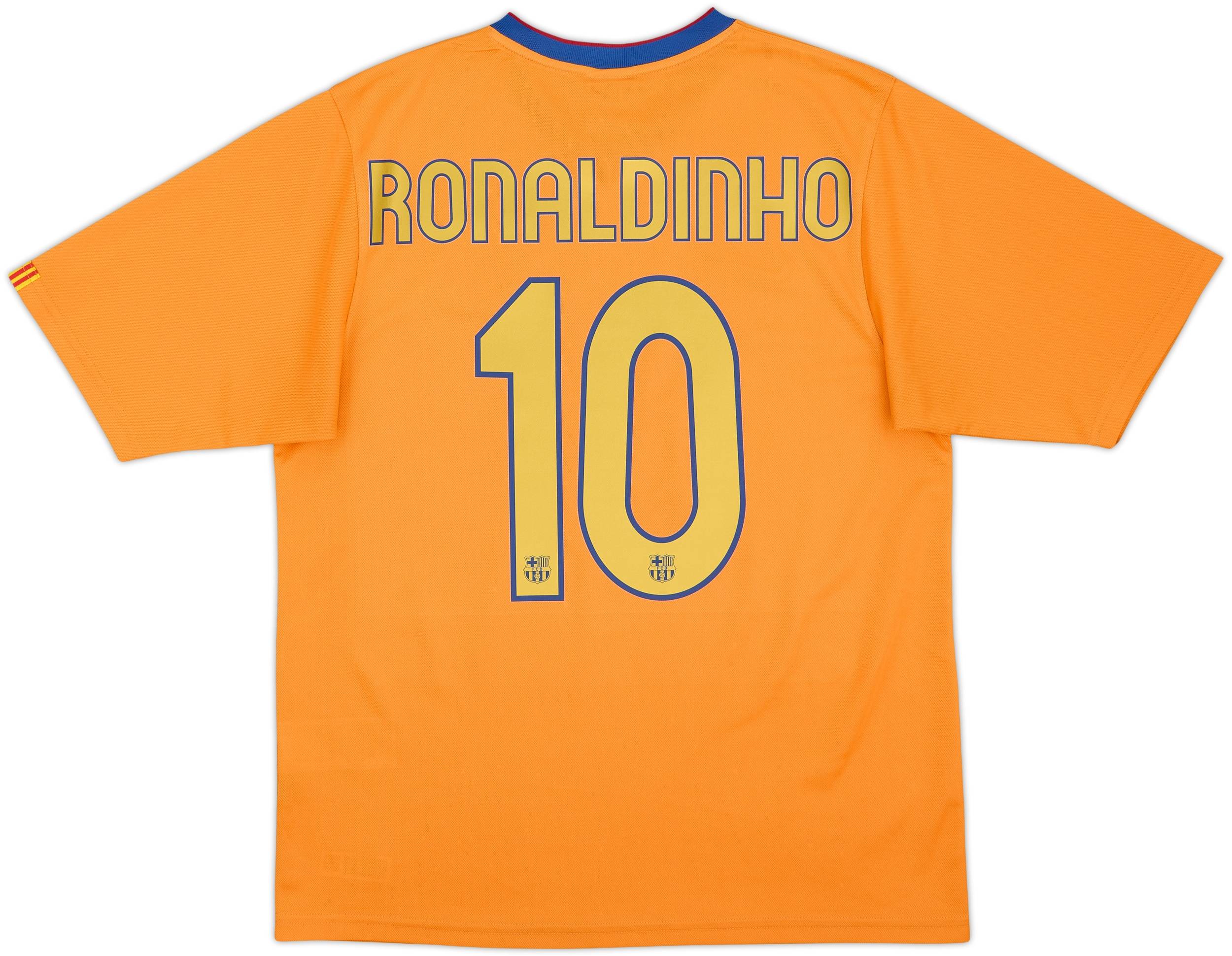 2006-08 Barcelona Basic Away Shirt Ronaldinho #10 - 9/10 - (M)