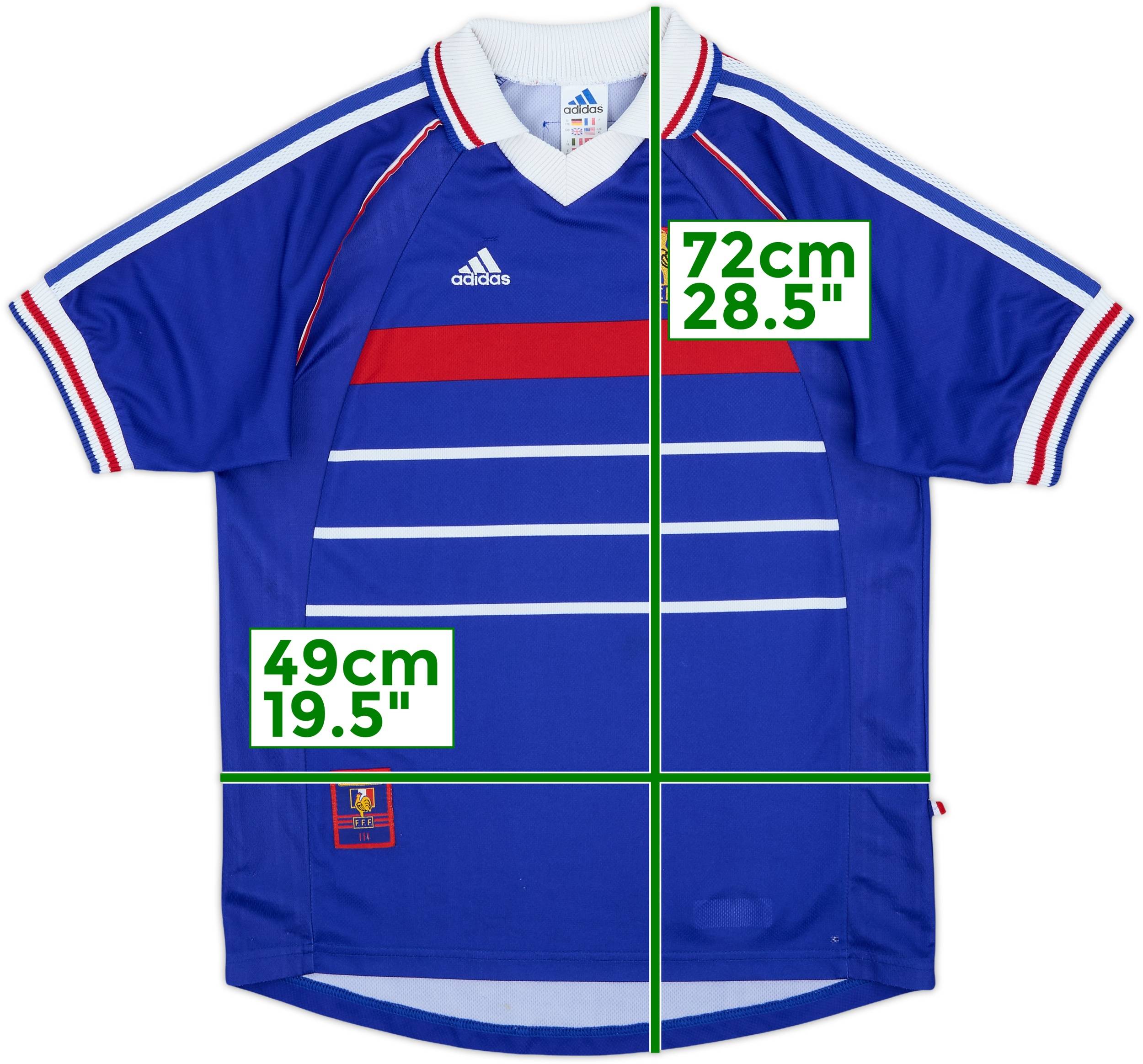 1998-00 France Home Shirt - 7/10 - (XL.Boys)