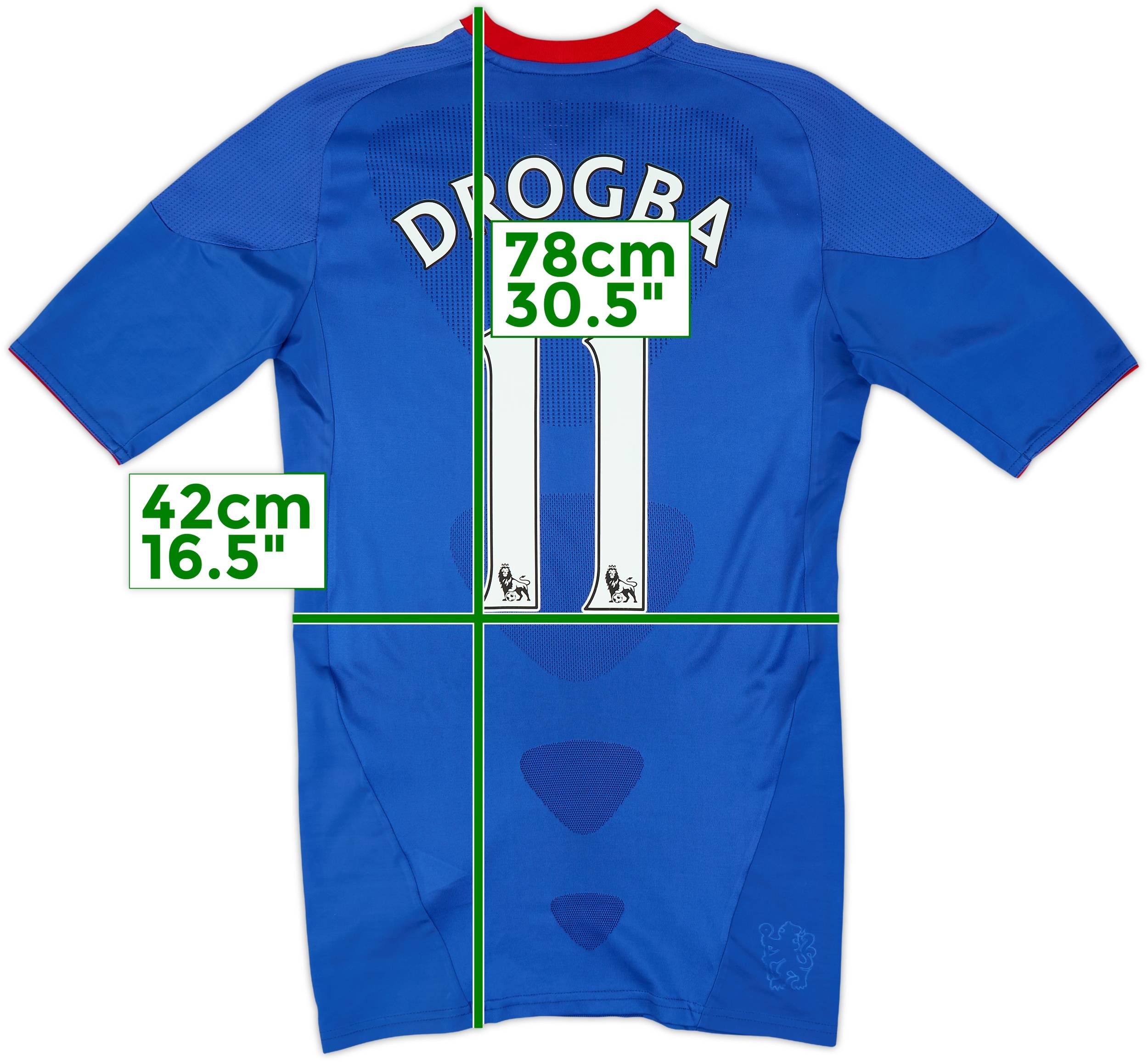 2010-11 Chelsea Player Issue TechFit Home Shirt Drogba #11 - 8/10