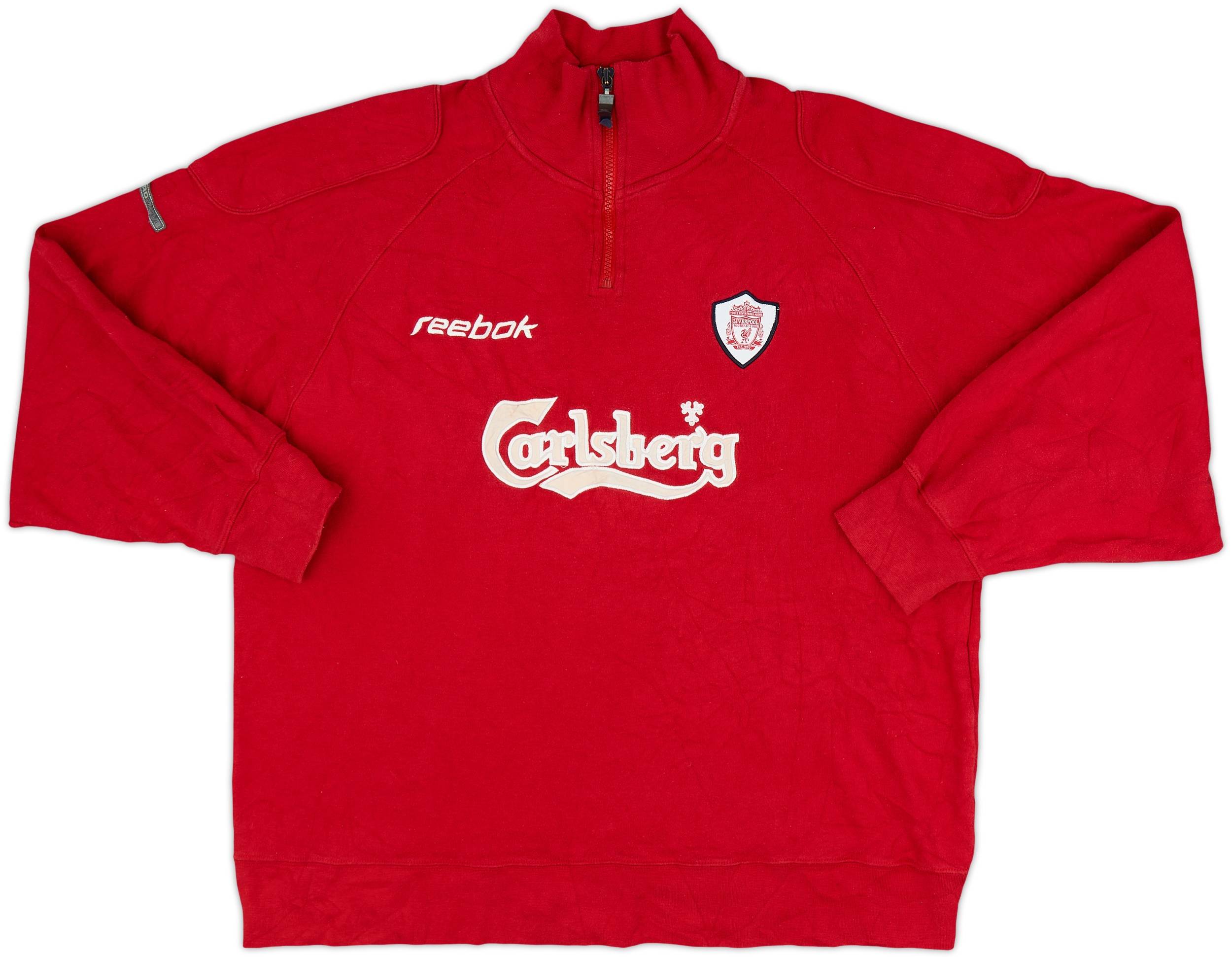 2001-02 Liverpool Reebok 1/4 Zip Drill Top - 7/10 - (M)